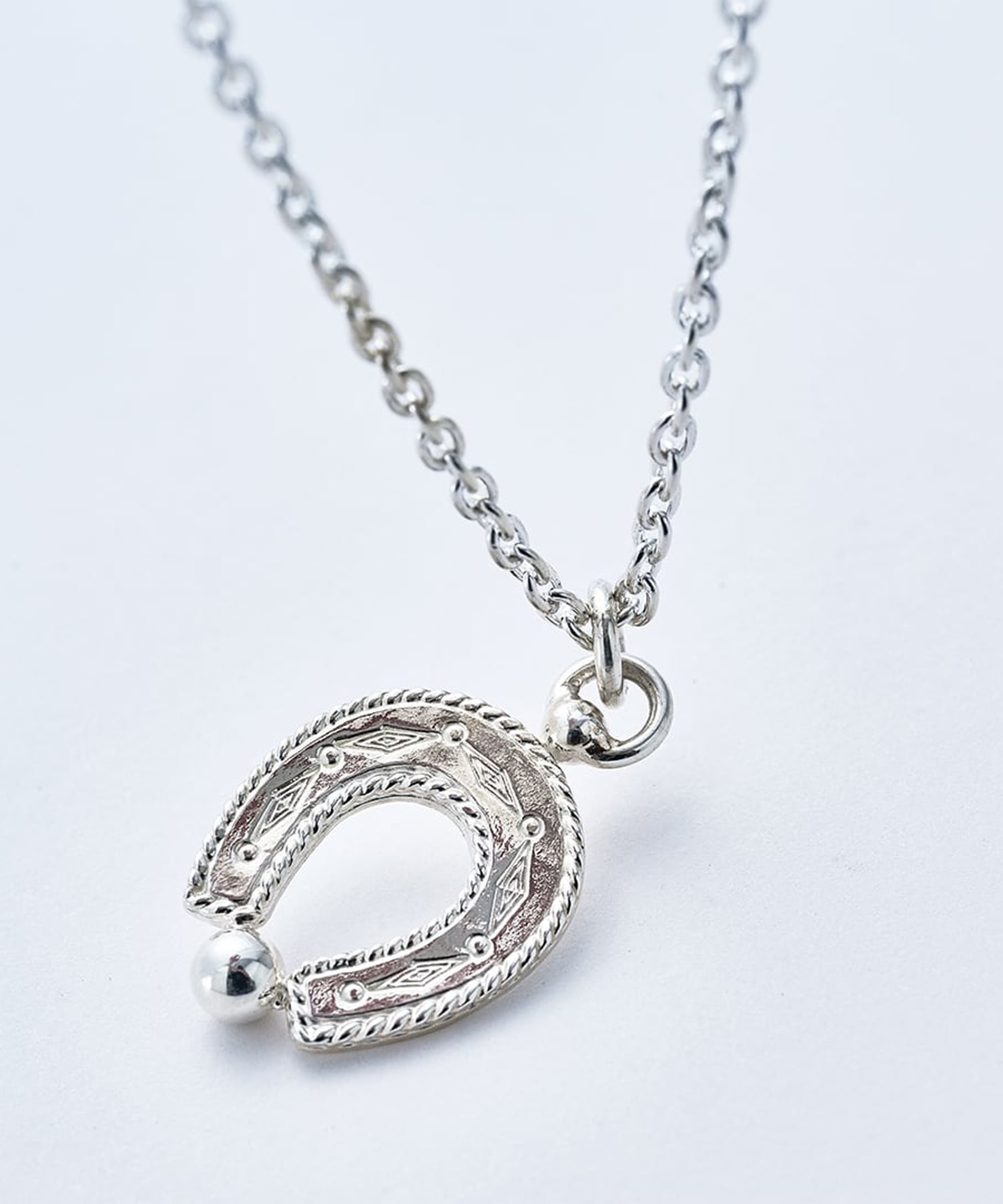 C-045 Spirit Horseshoe necklace (single) (60cm) WAKAN SILVER SMITH
