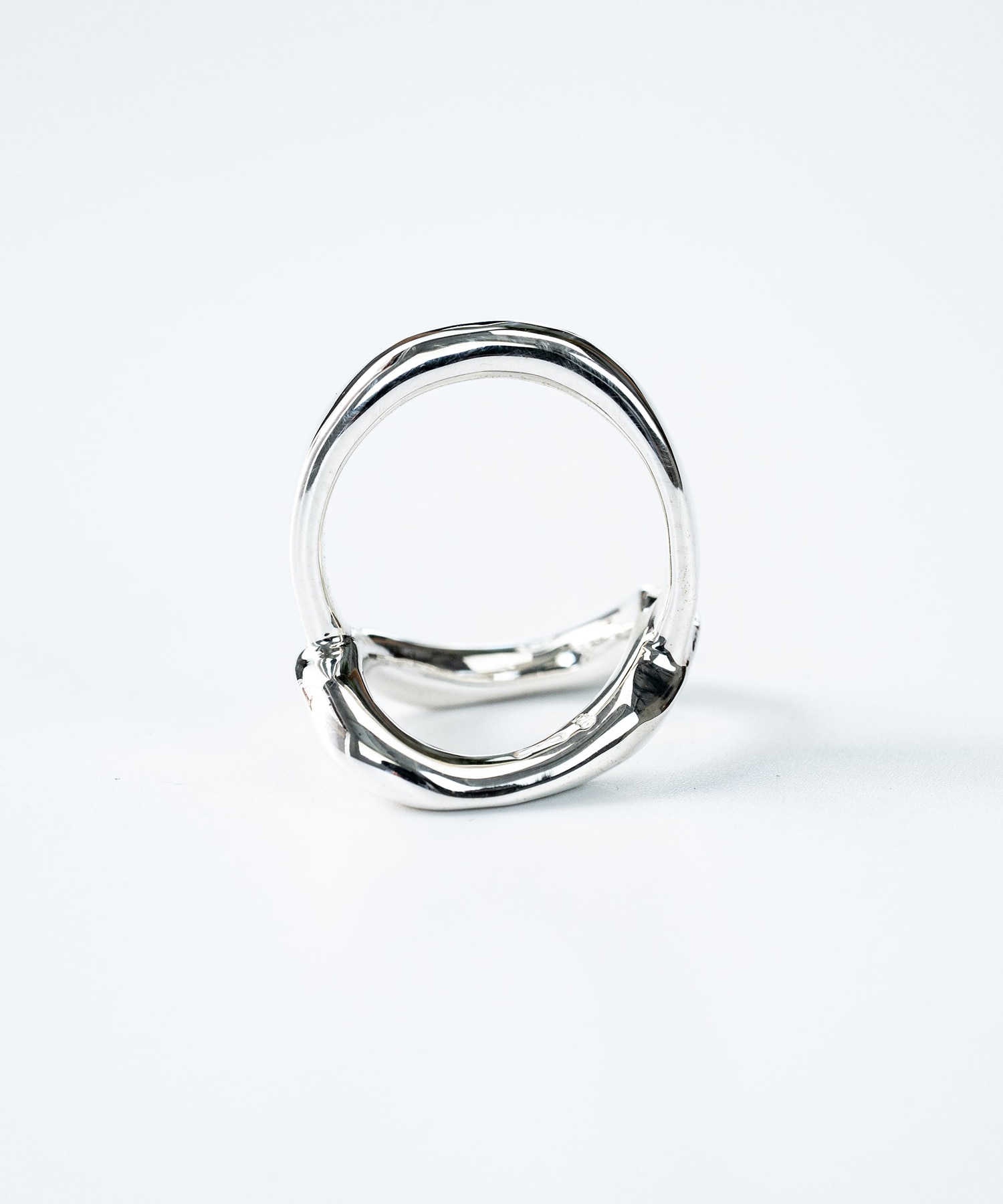 R-061 See through curve ring M WAKAN SILVER SMITH