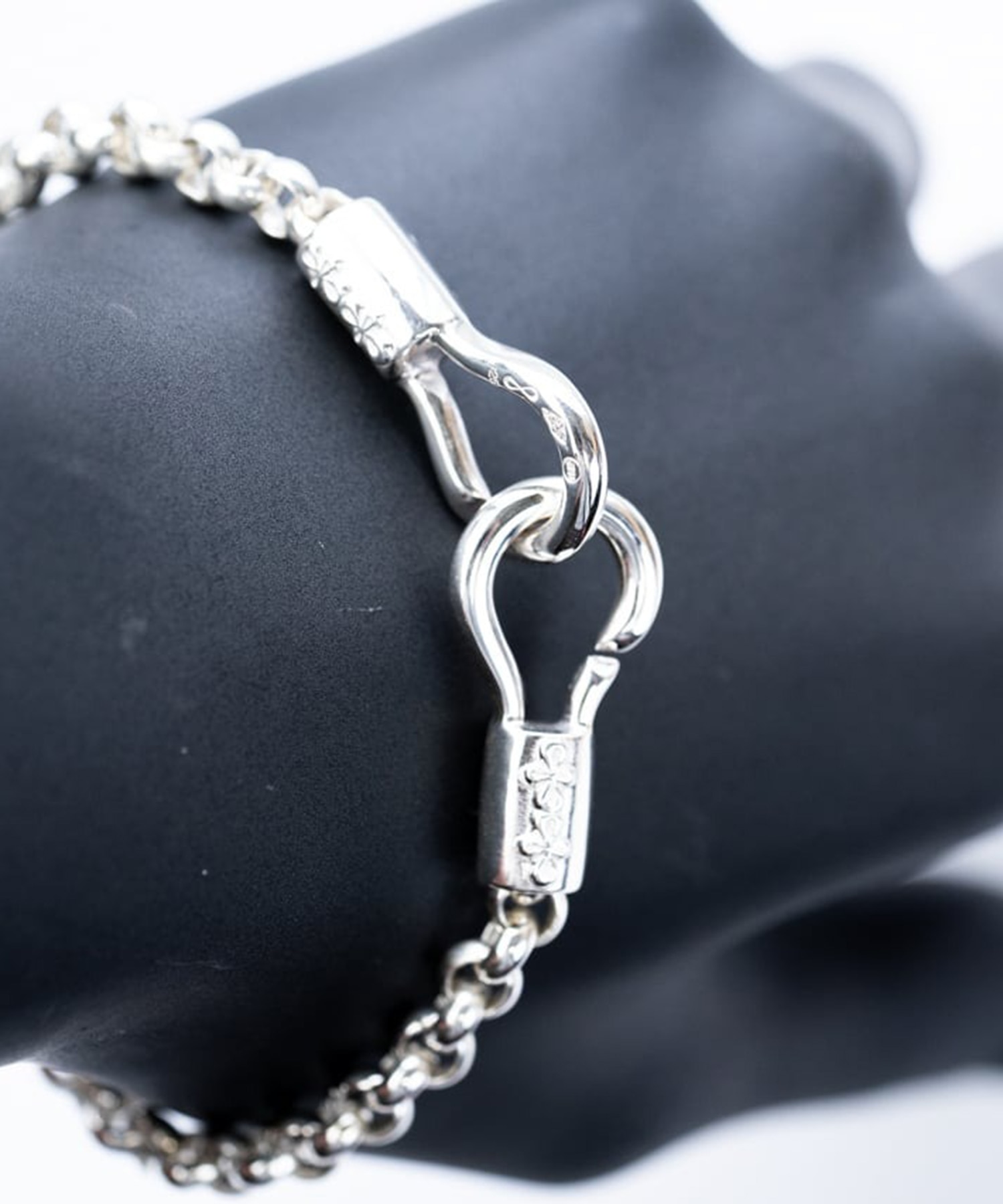 BN-084 Horse shoe bracelet (L) roll chain WAKAN SILVER SMITH