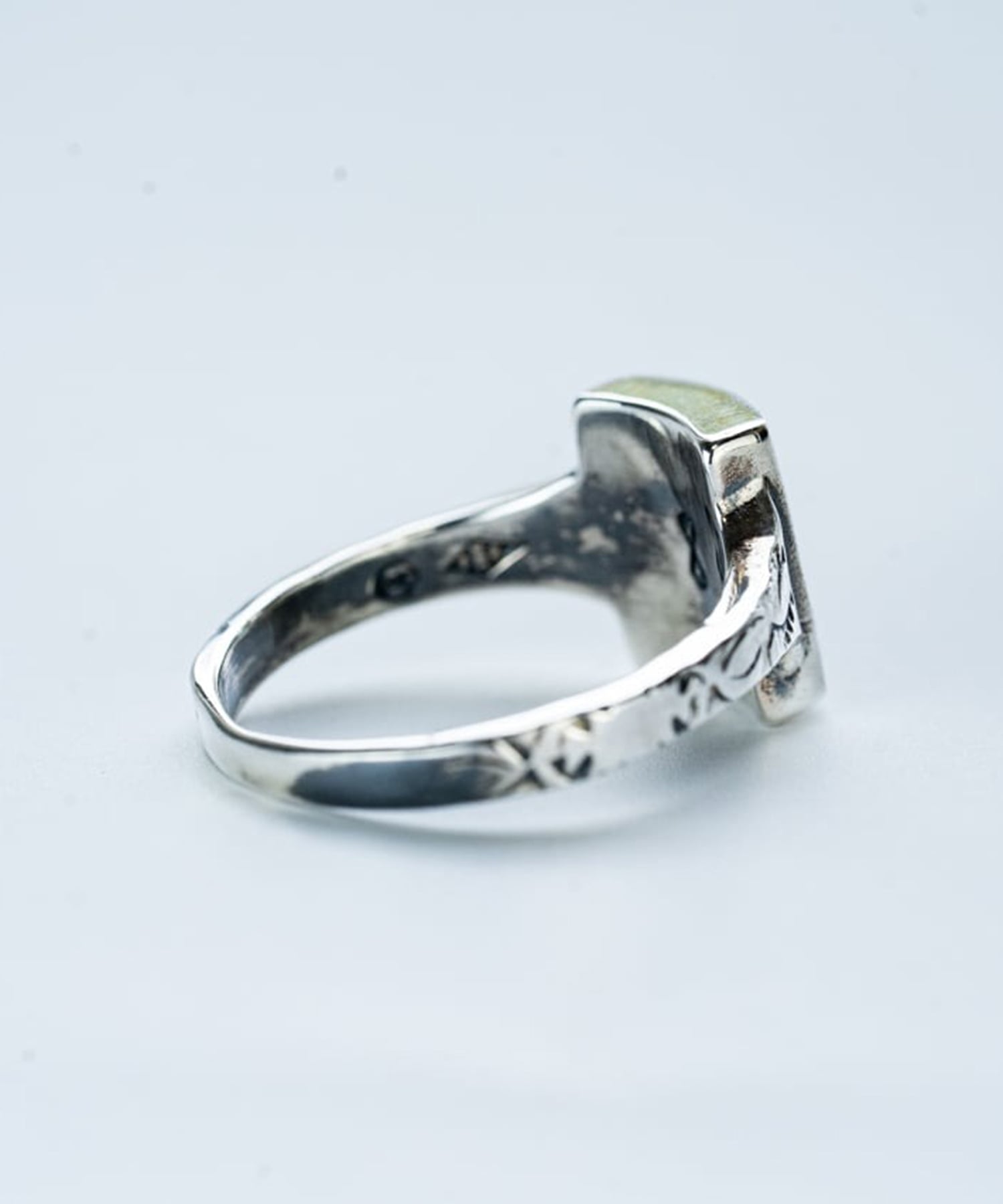 R-101 K18　Mobius square signet ring WAKAN SILVER SMITH