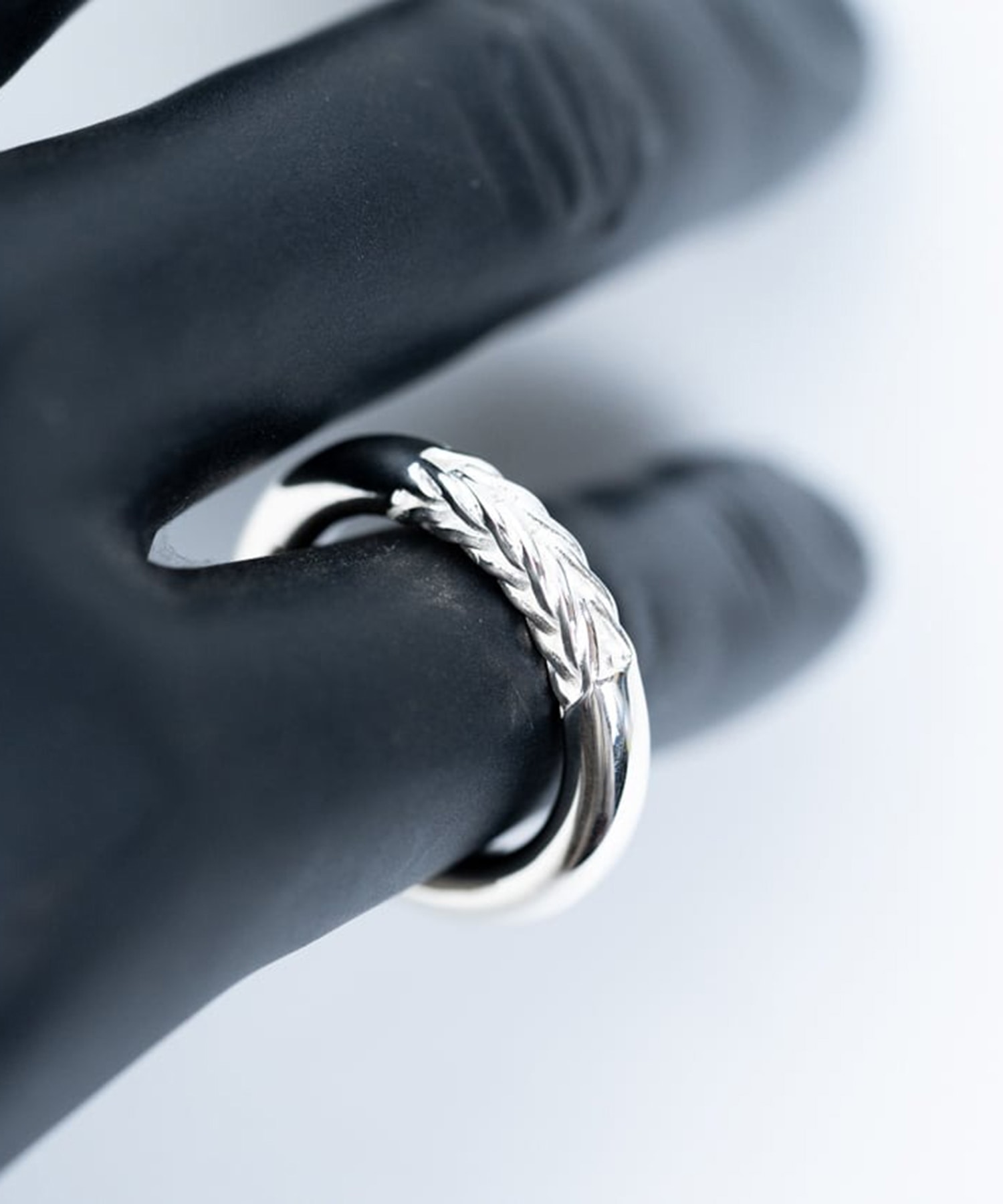 R-084 Braided silver ring WAKAN SILVER SMITH