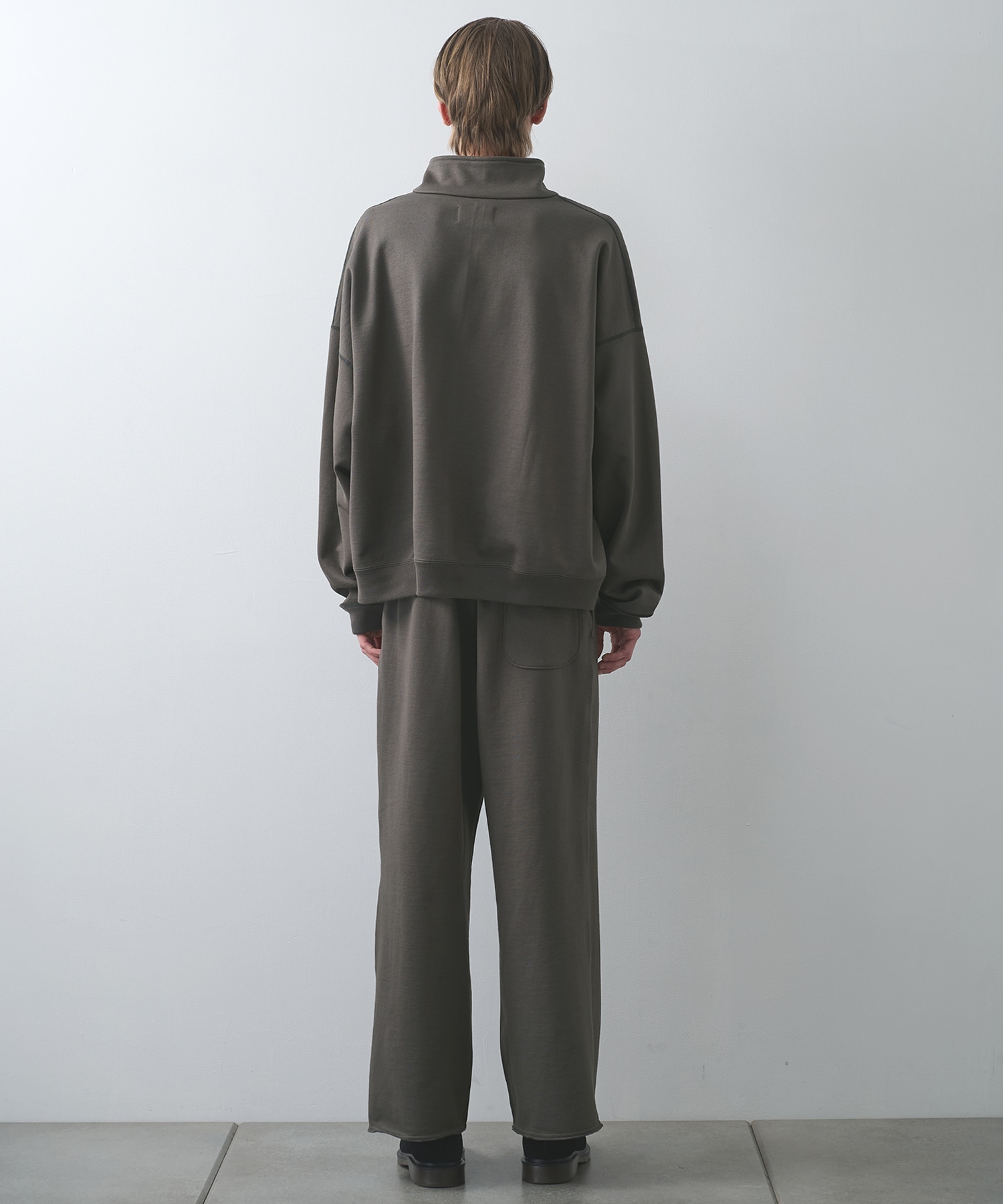 オーガニックコットンヘビー吊裏毛 / ショートクォータージッププルオーバー, D Navy MARKAWARE/marka