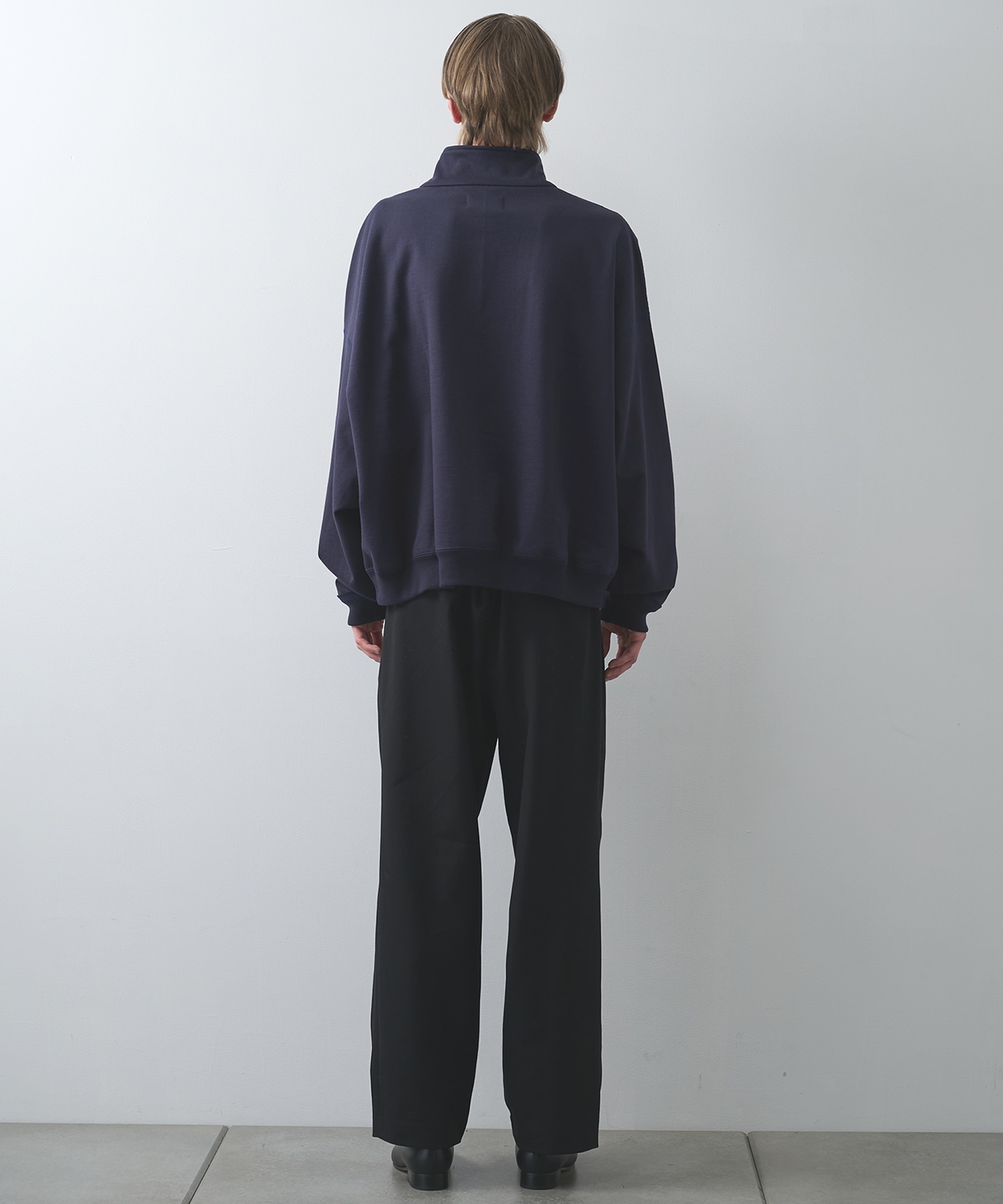 オーガニックコットンヘビー吊裏毛 / ショートクォータージッププルオーバー, D Navy MARKAWARE/marka