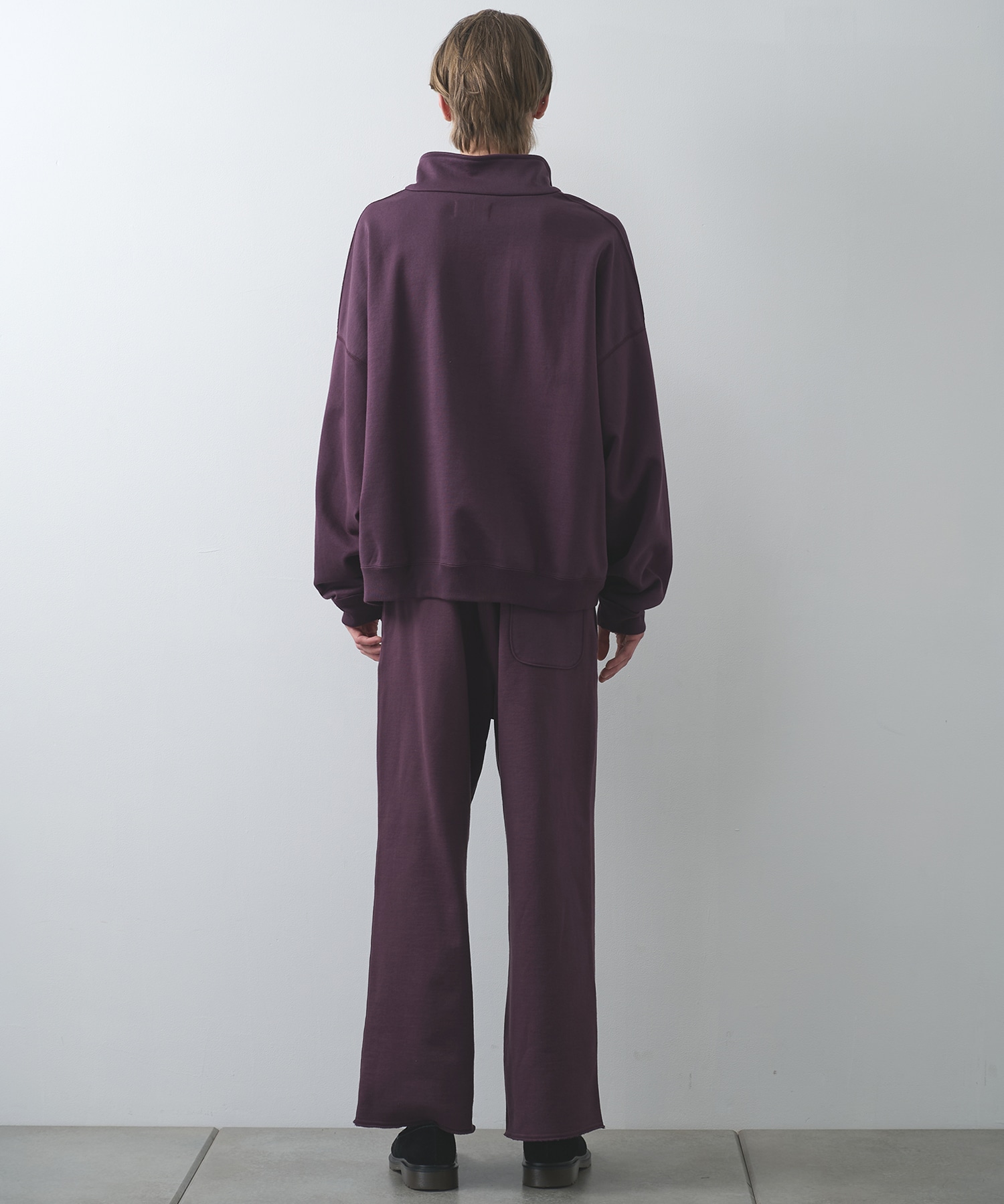 オーガニックコットンヘビー吊裏毛 / ショートクォータージッププルオーバー, D Navy MARKAWARE/marka