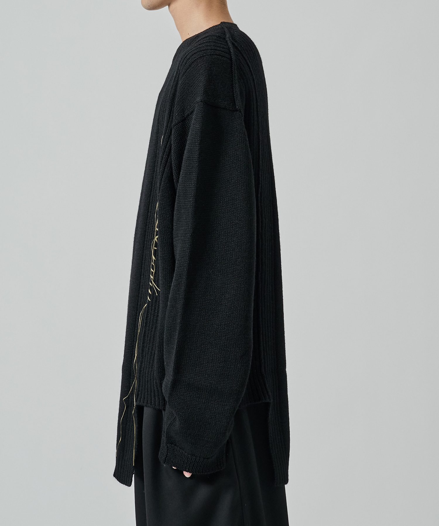 5G1P天竺刺繍丸首 Yohji Yamamoto