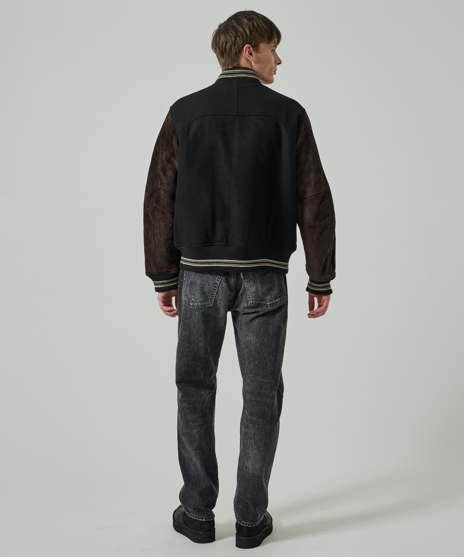 LEATHER STUDIUM JACKET SUGARHILL