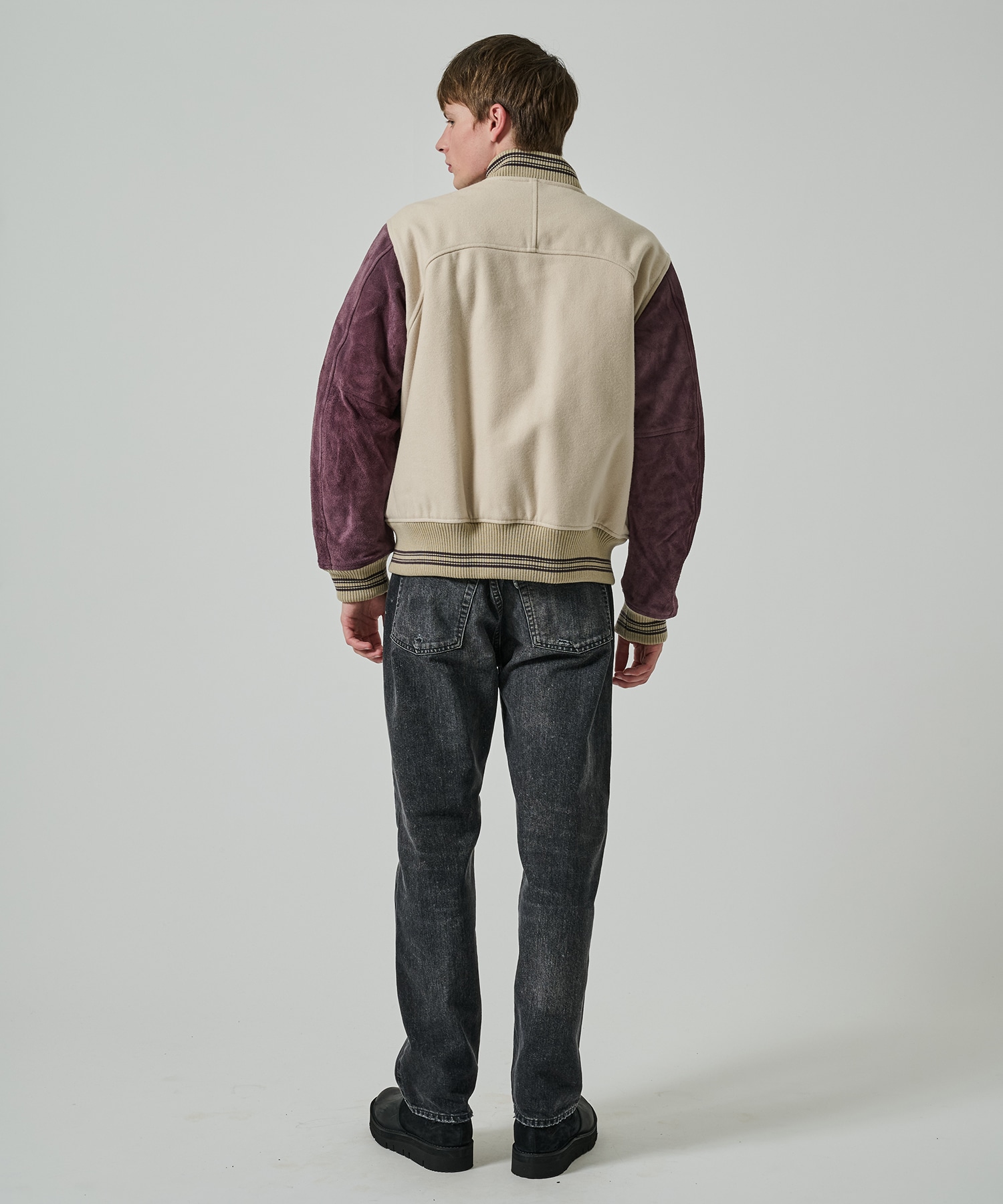 LEATHER STUDIUM JACKET SUGARHILL