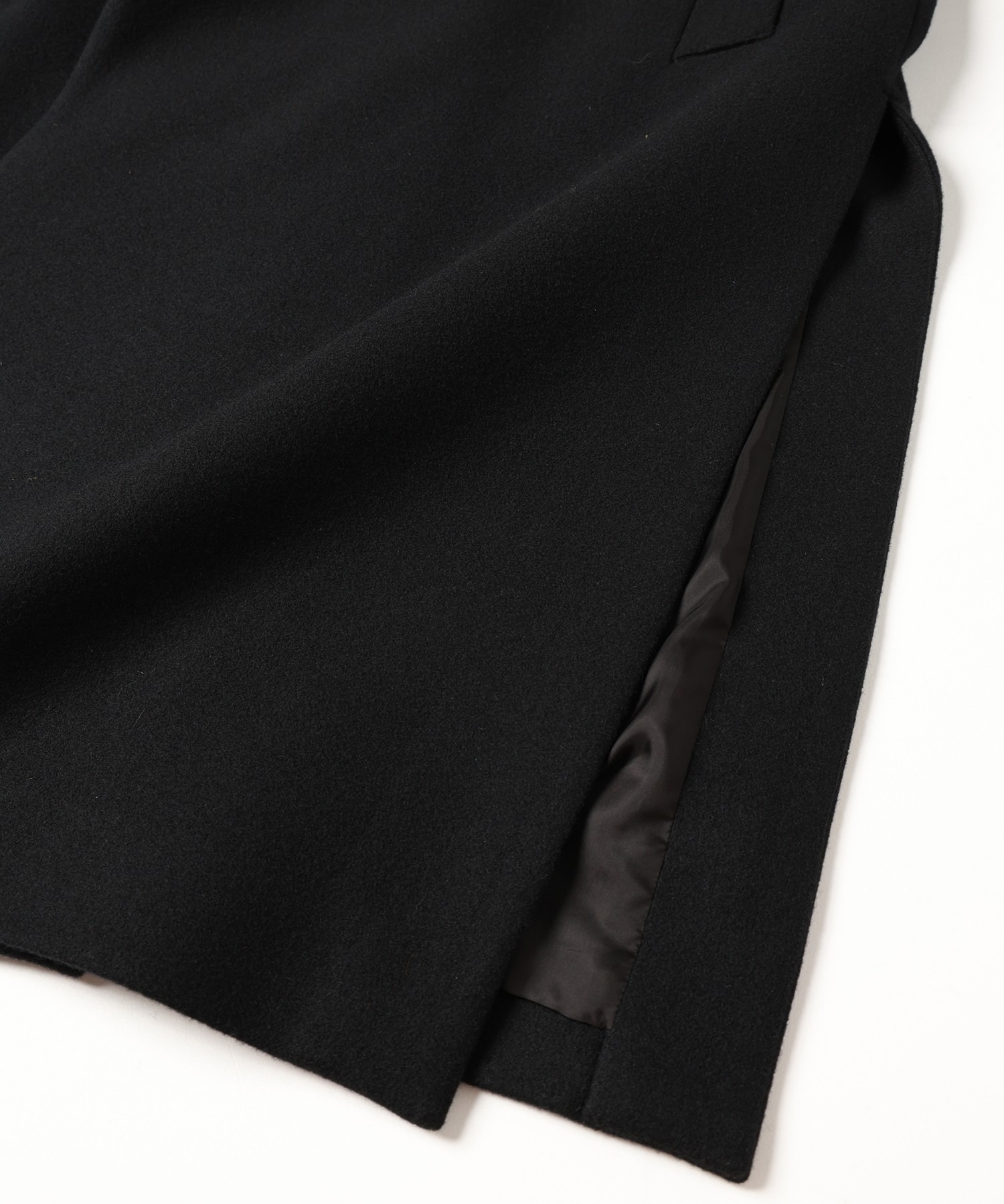 Lamb Wool Melton Tie Locken Long Chester Coat CULLNI