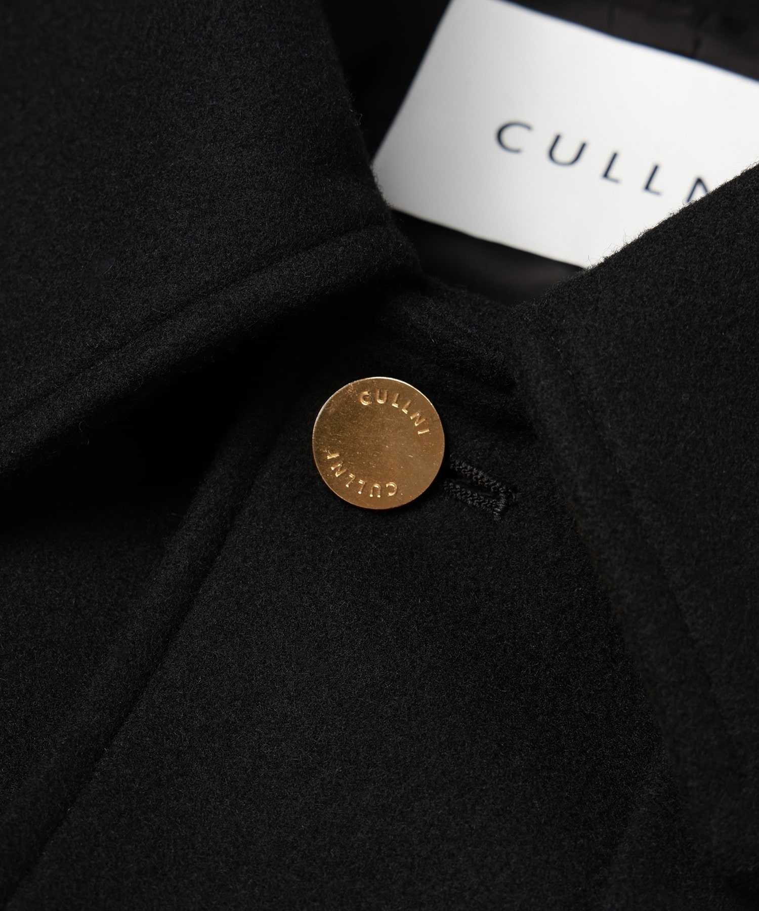 Lamb Wool Melton Layerd Long Coat CULLNI