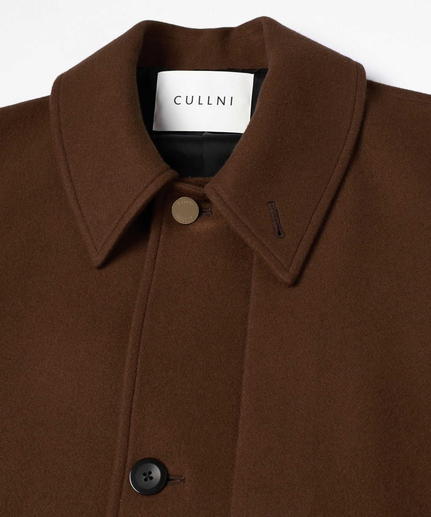 Lamb Wool Melton Layerd Long Coat CULLNI