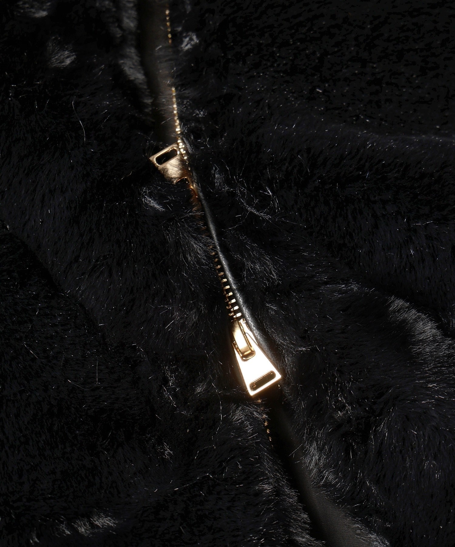 Eco Fur Zip Up Stand Coller Coat CULLNI