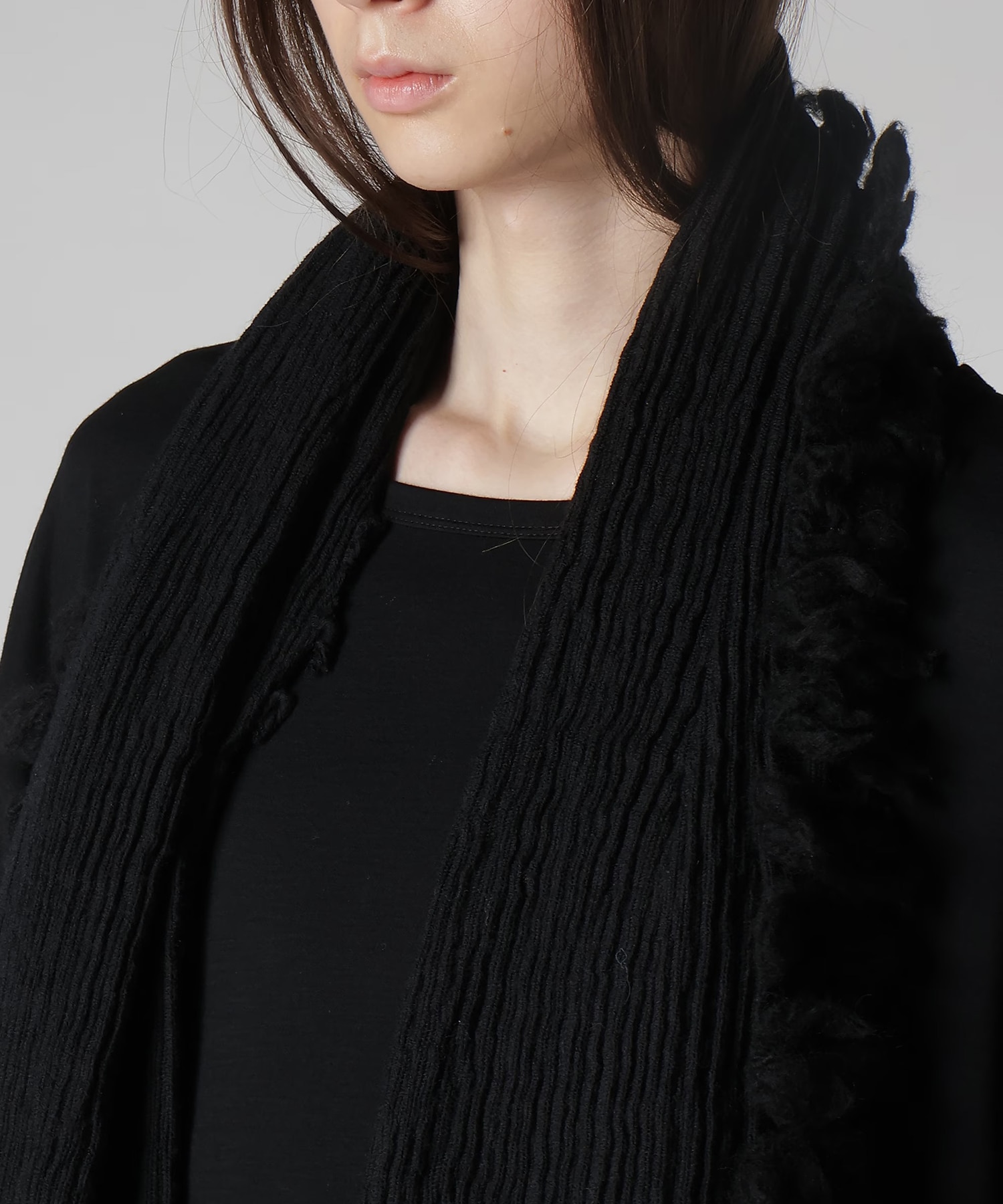 W FLAT/W SLUB WILLOW SCARF Yohji Yamamoto