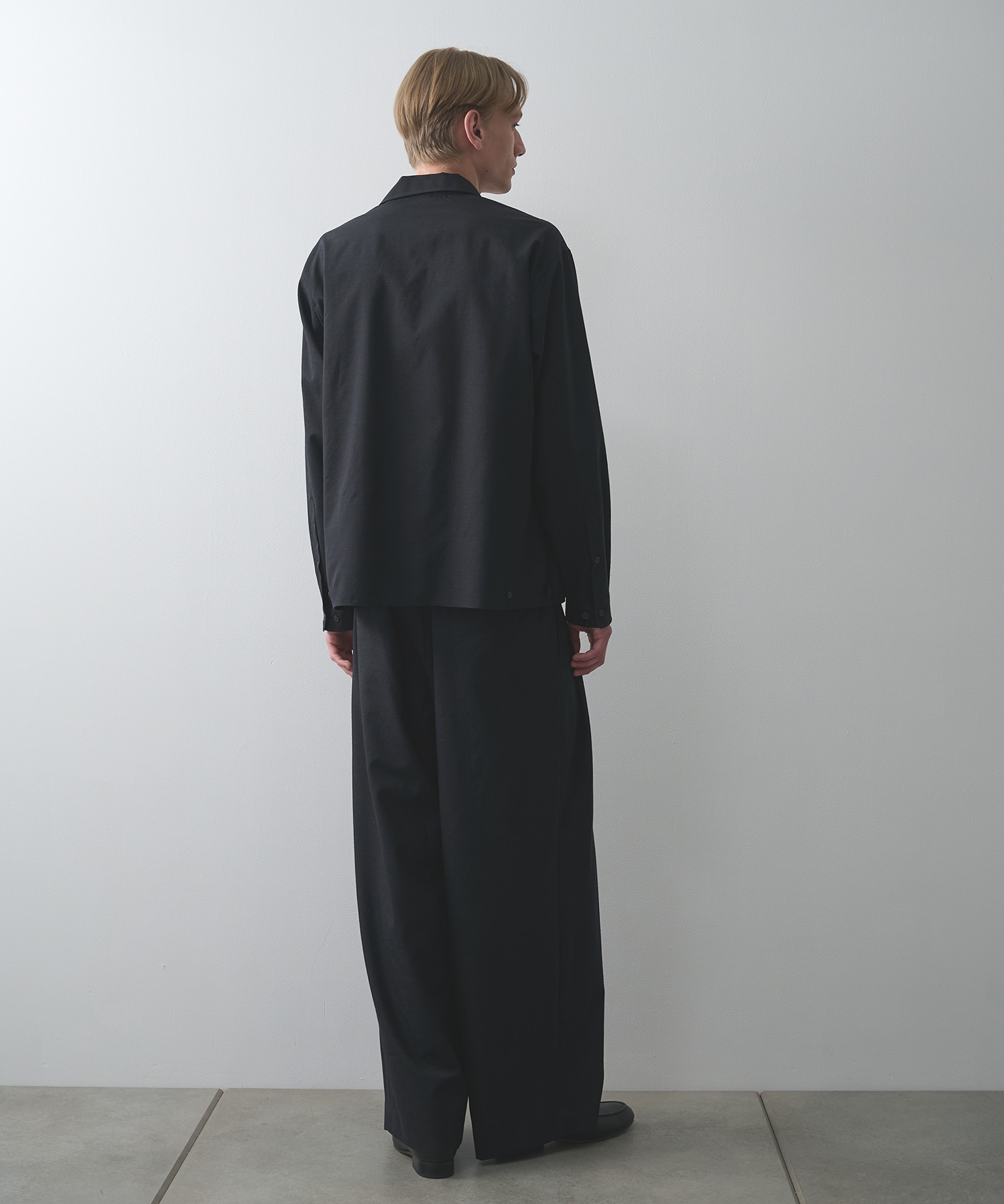 2/72ウールトロピカルワッシャー / ダブルポケットオープンカラーシャツ MARKAWARE/marka