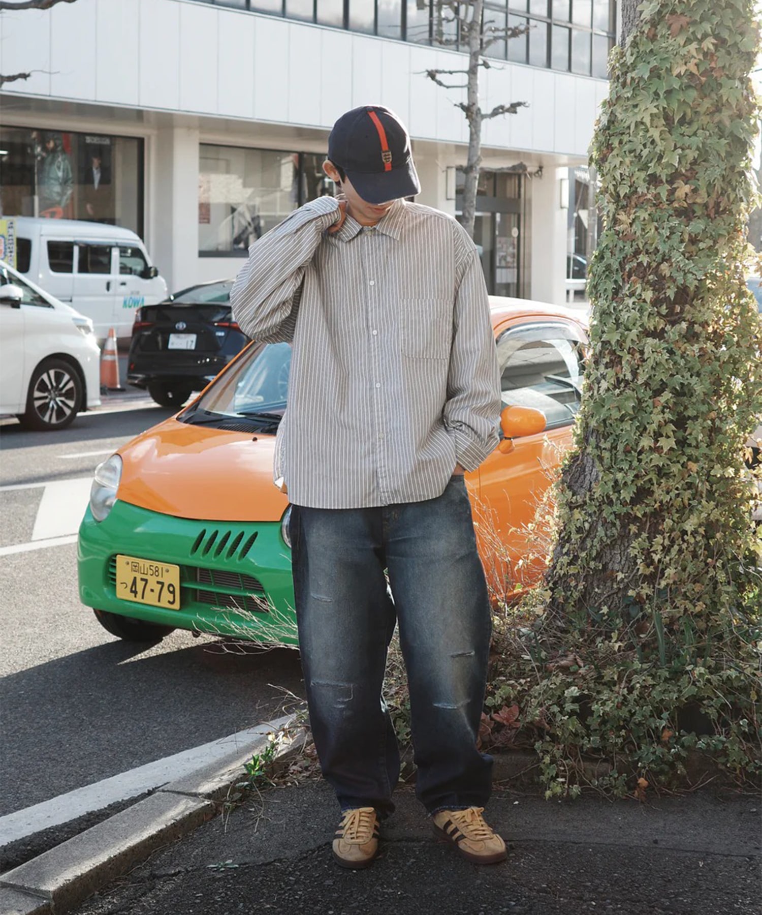 HAND-SPRAYED STRIPE SHIRTS ANACHRONORM