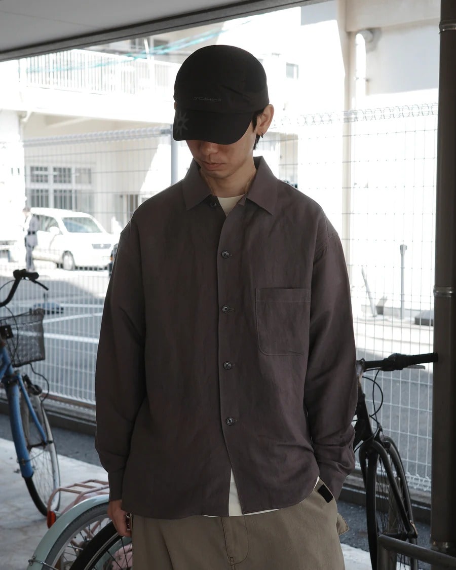 DRAPE LINE OPEN COLLOR SHIRTS ANACHRONORM