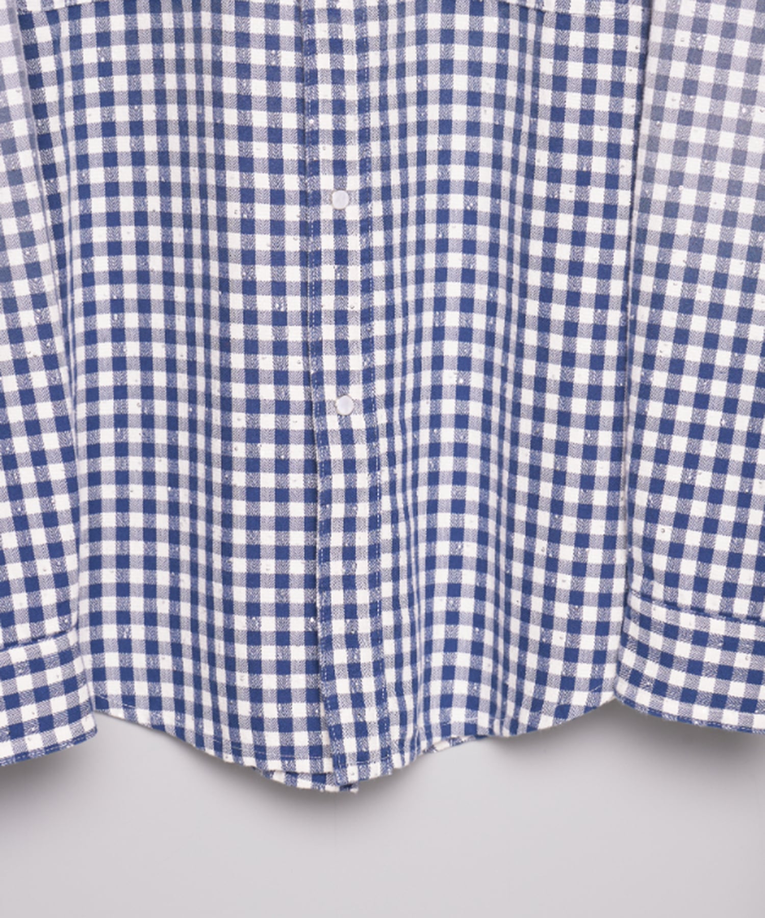FADED SPARKLING PLAID SHIRT MASU