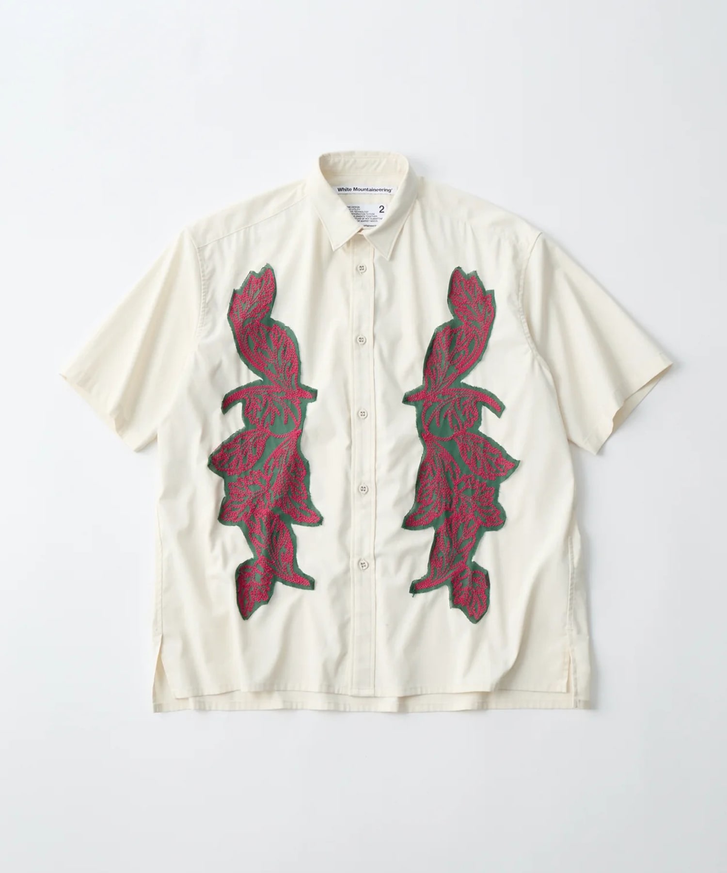 EMBROIDERY SHORT SLEEVE SHIRT White Mountaineering