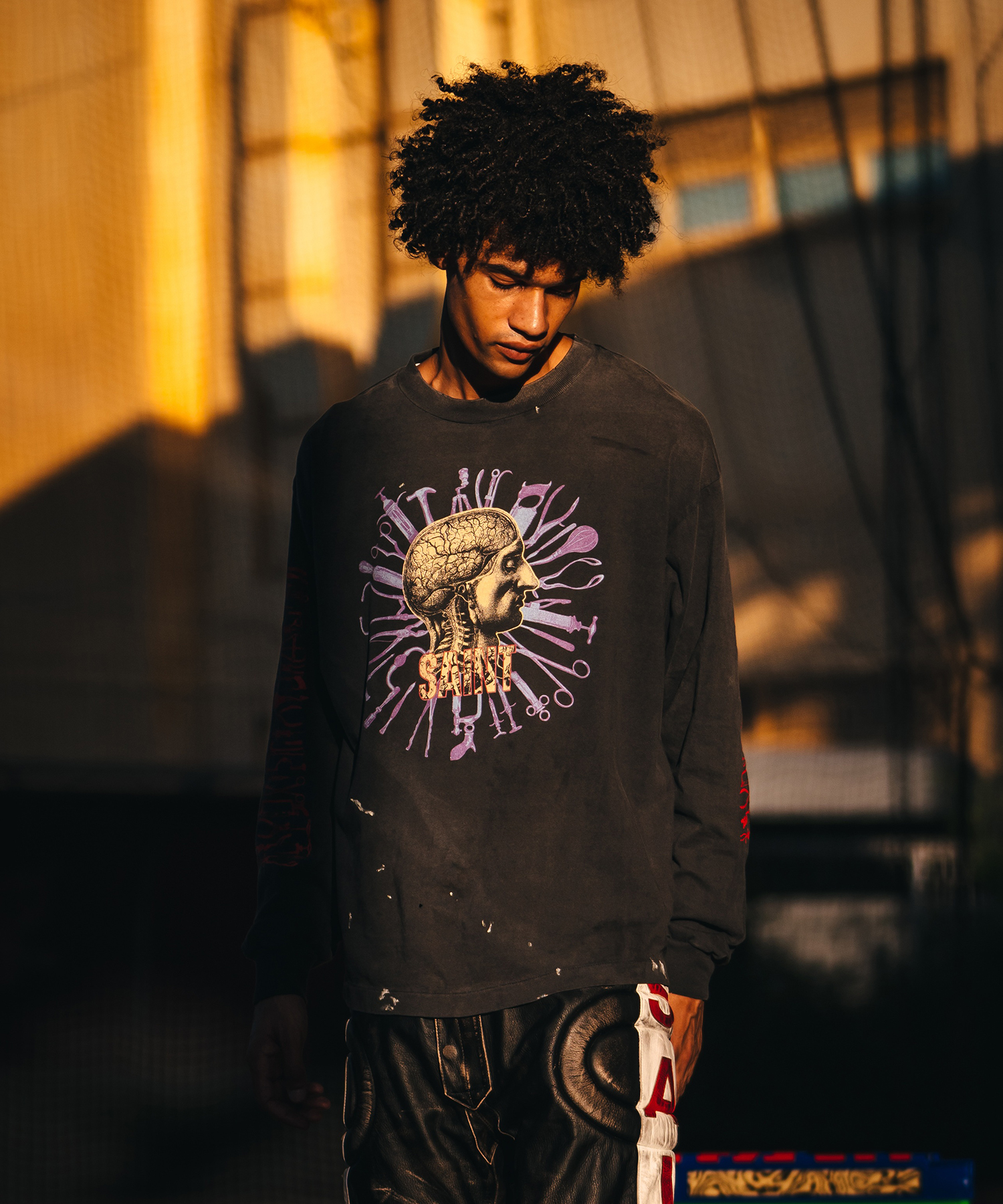 SM-MK8-0000-026/LS T-SHIRT/HEAD/BLACK SAINT M××××××