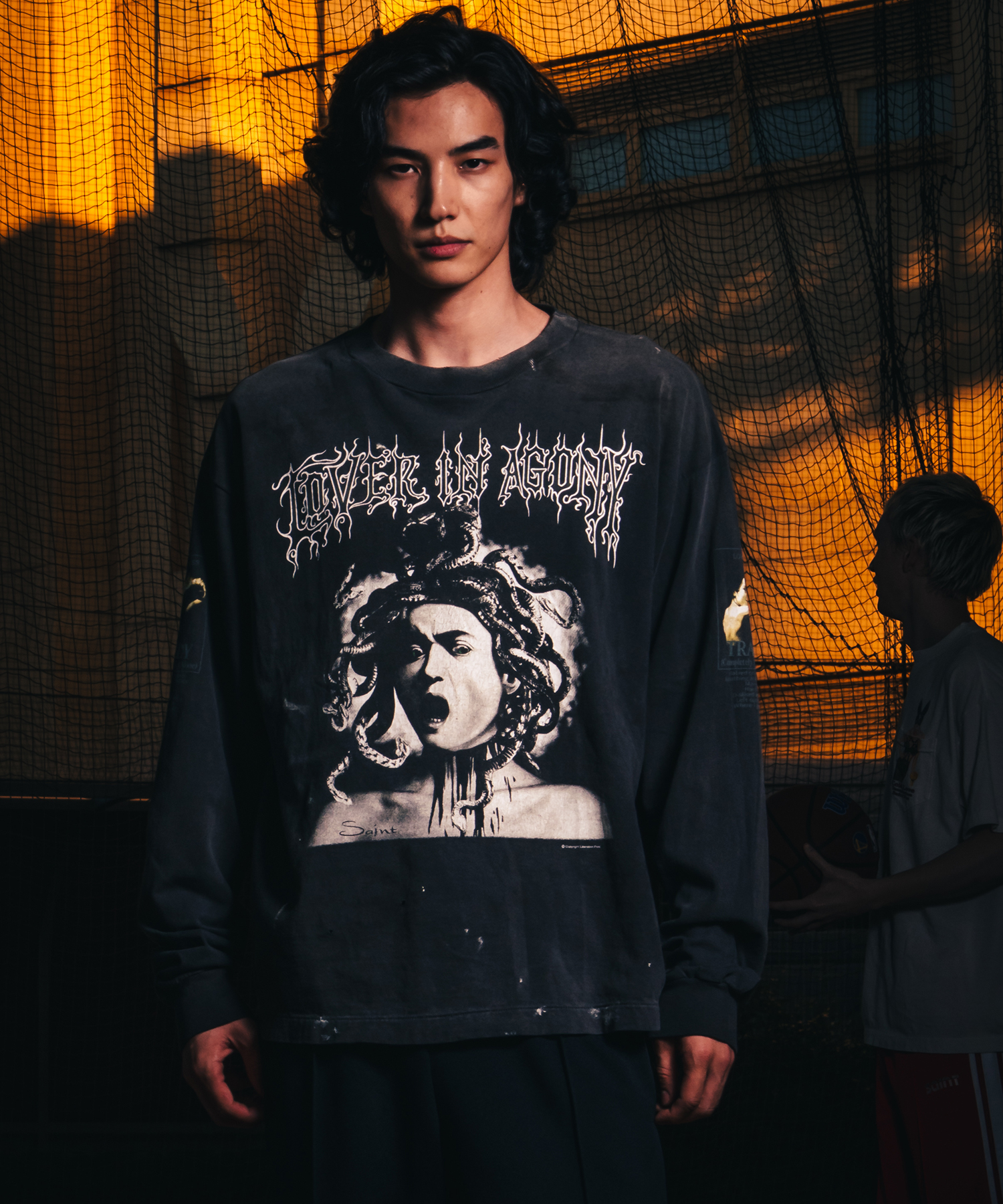 SM-MK8-0000-028/LS T-SHIRT/MEDUSA/BLACK SAINT M××××××