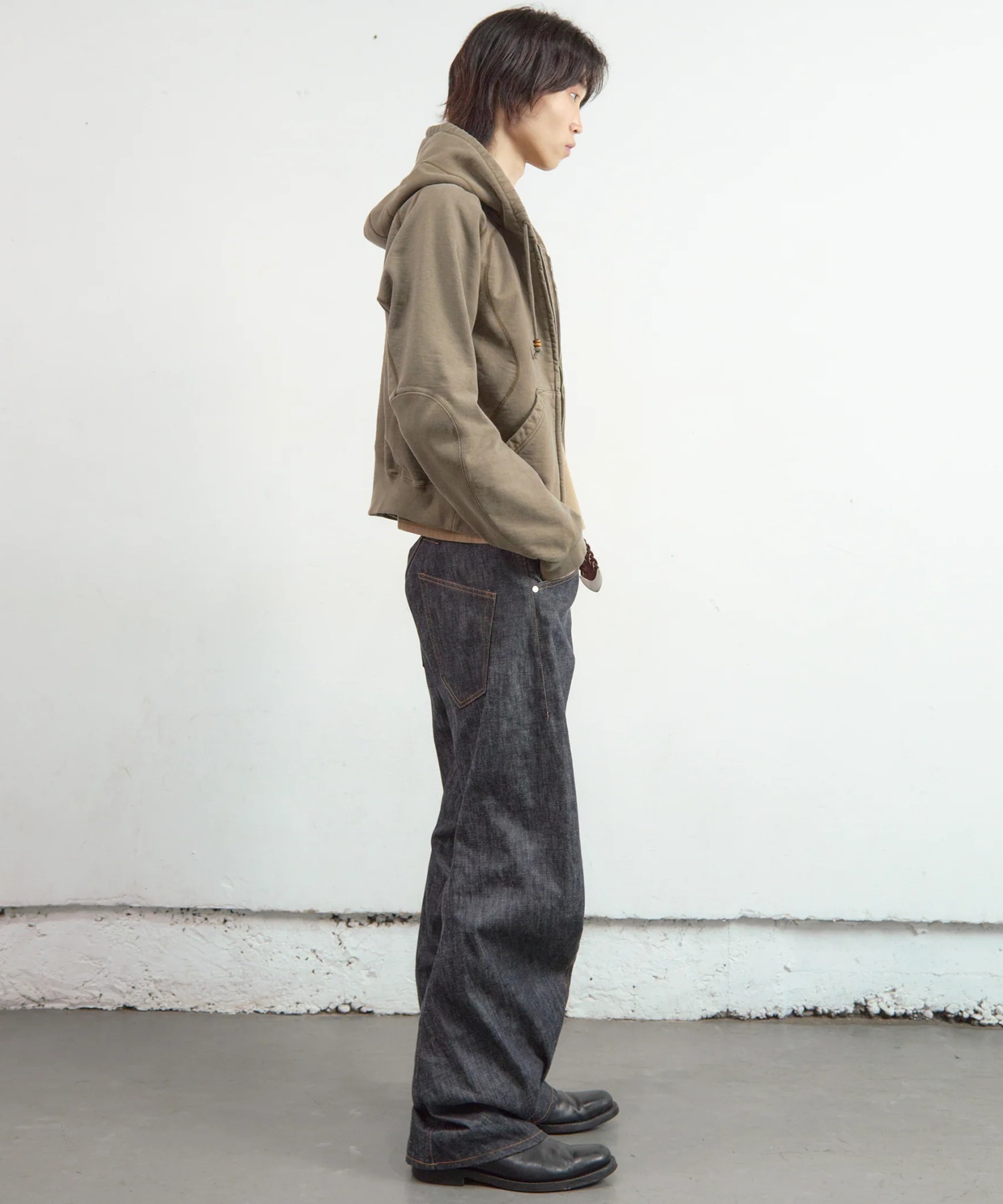 PANELED ZIP UP HOODIE NVRFRGT