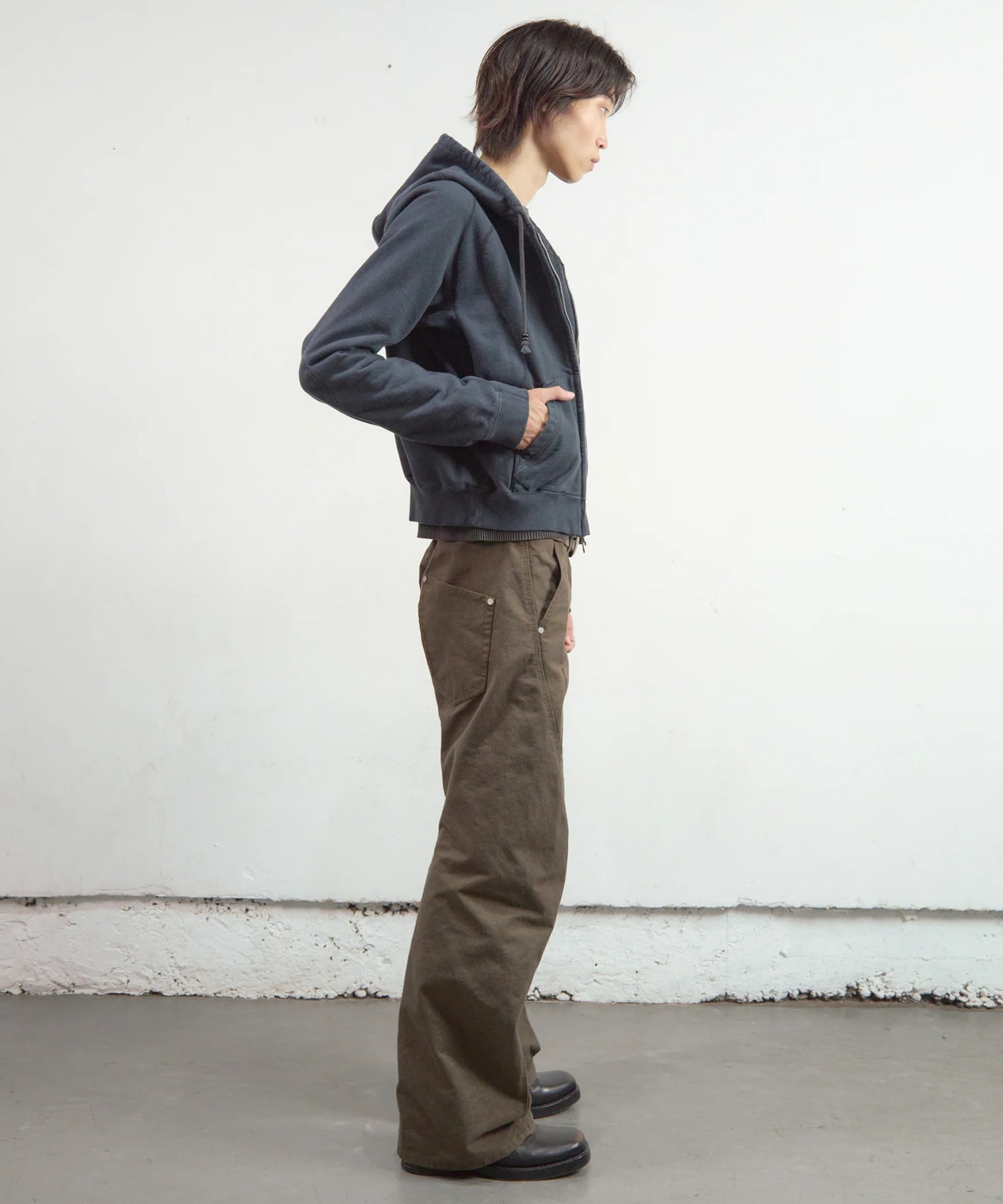 PANELED ZIP UP HOODIE NVRFRGT