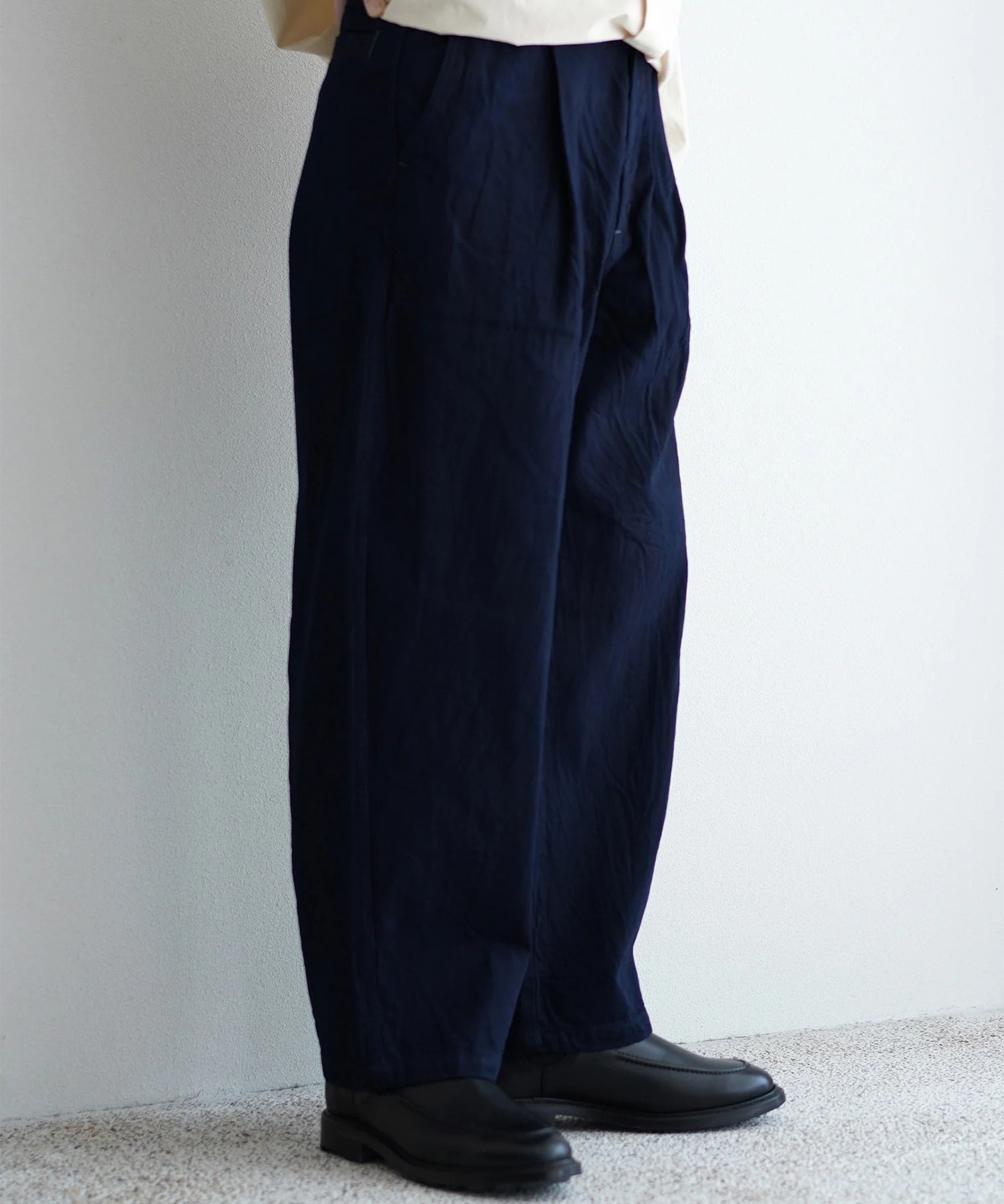 11.5oz deep tuck denim pants STILL BY HAND