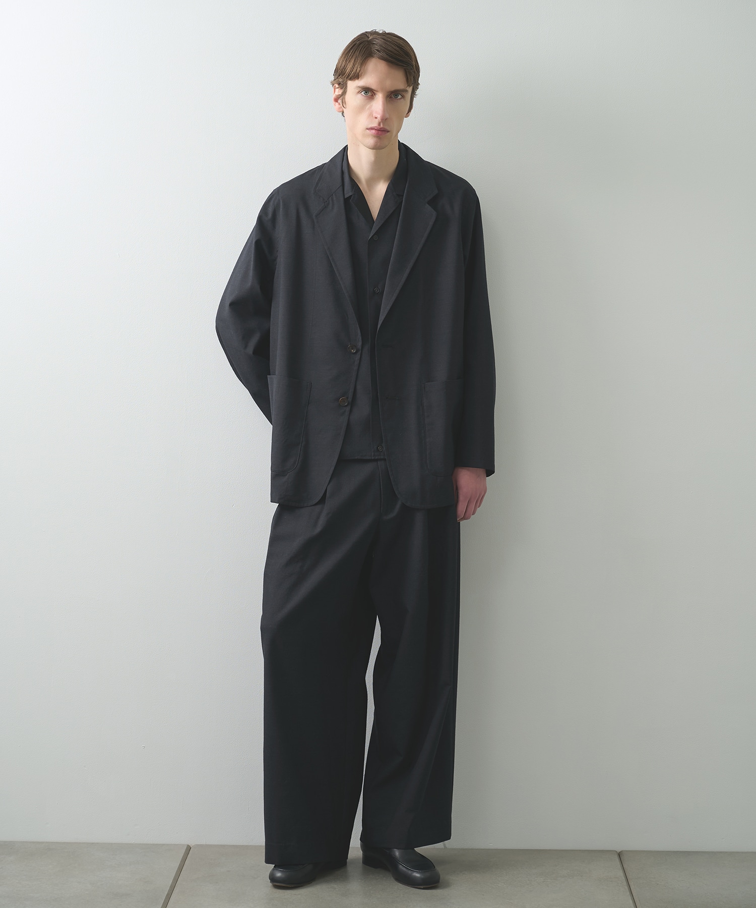 2/72ウールトロピカルワッシャー / ツータックバギートラウザーズ MARKAWARE/marka