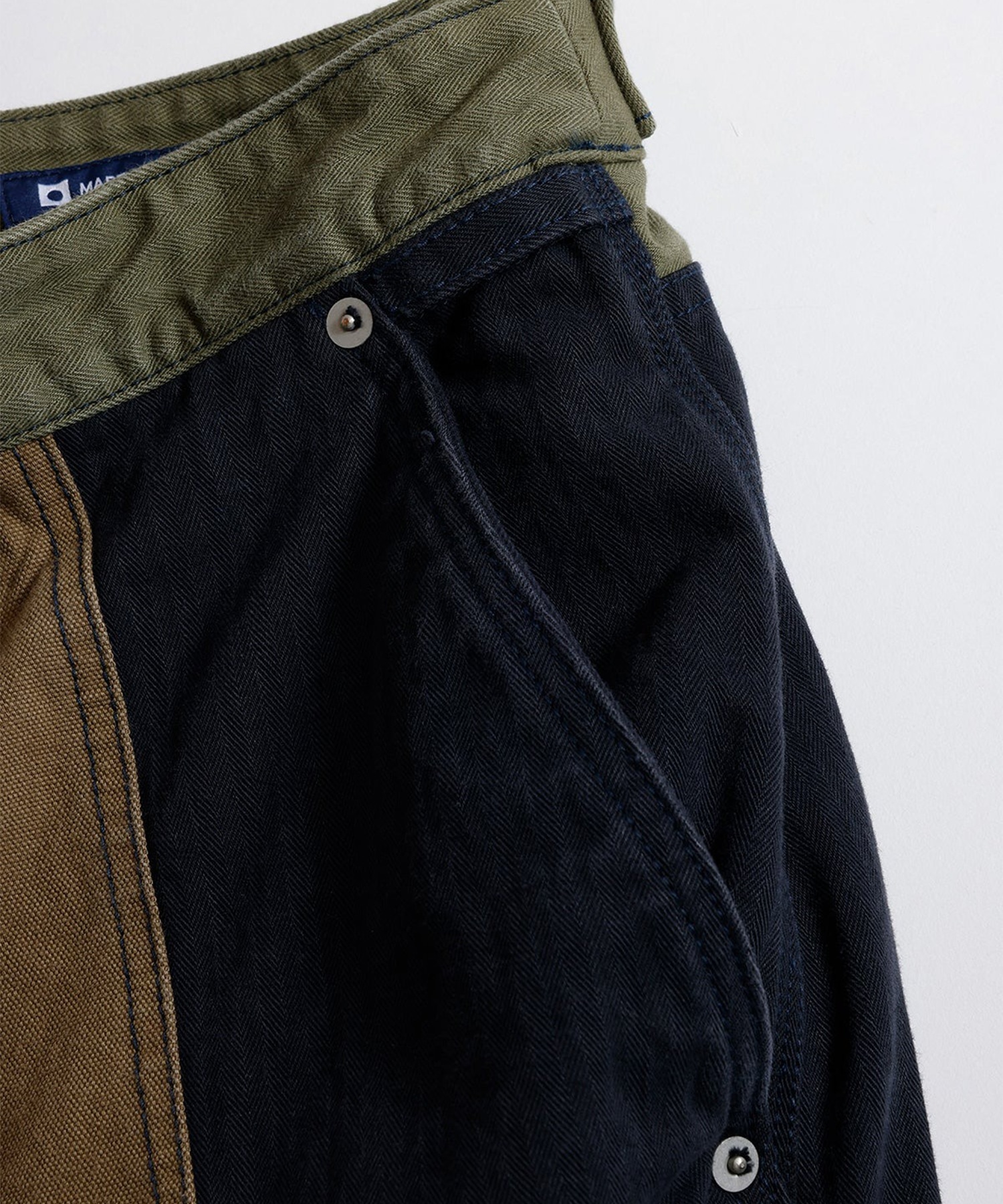 PATCHWORK DOUBLE KNEE PANTS RINSE FDMTL