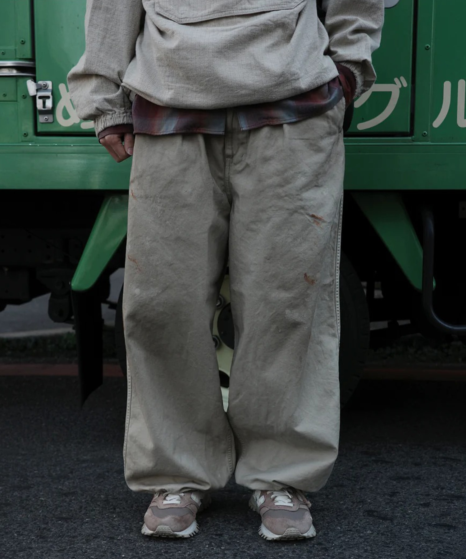 DIRTWORK WIDE CHINO TROUSERS ANACHRONORM