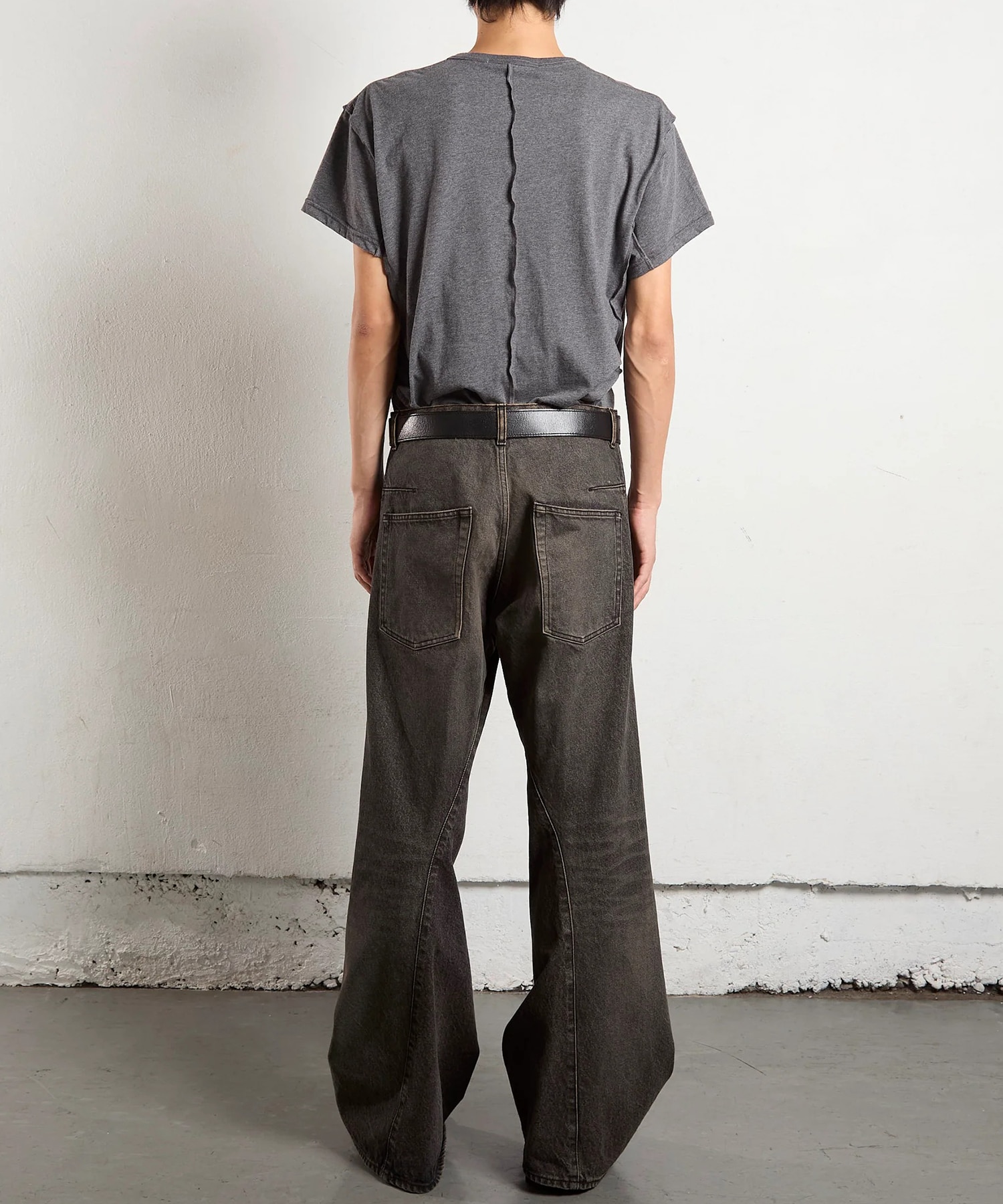 3D TWISTED WIDE LEG JEANS NVRFRGT