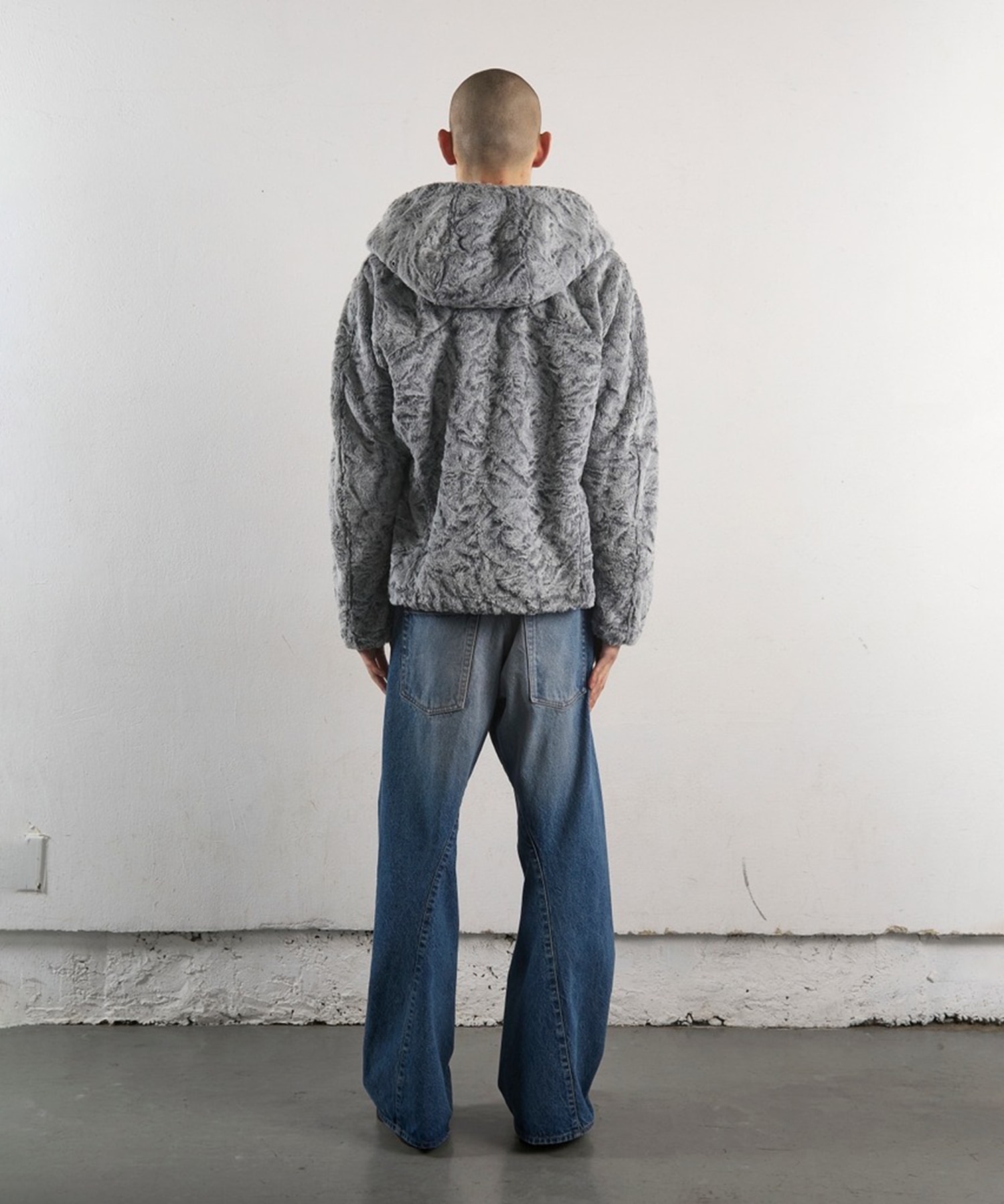 3D TWISTED WIDE LEG JEANS NVRFRGT