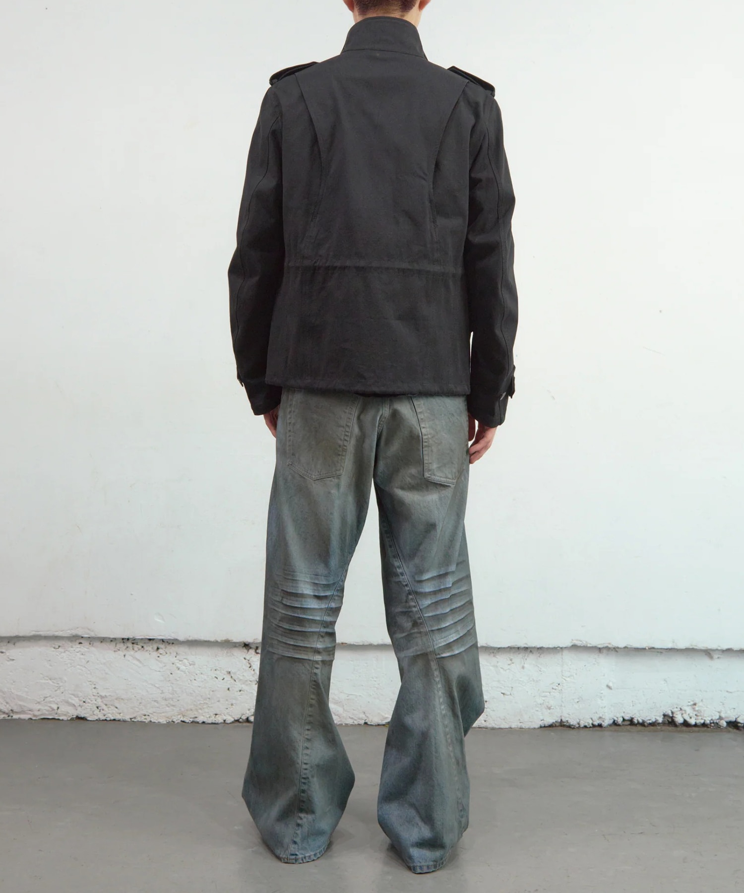 3D TWISTED WIDE LEG JEANS NVRFRGT