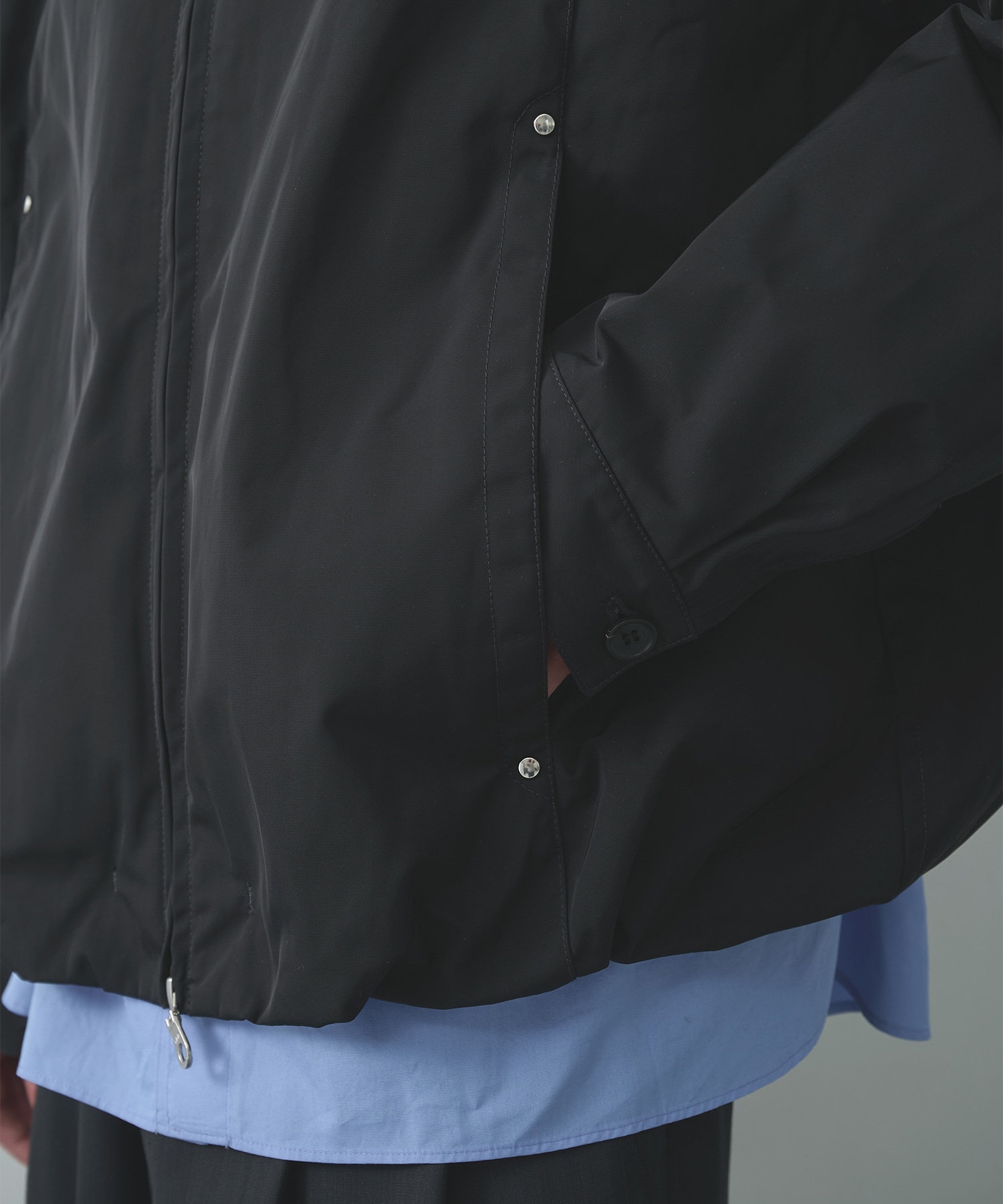 Leather collar Balloon Blouson STUDIOUS