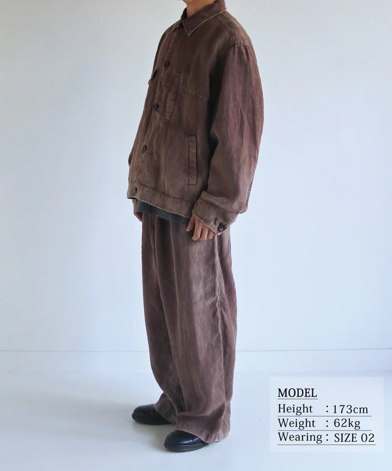 FADED SULFUR DYED LINEN UTILITY JACKET ANACHRONORM