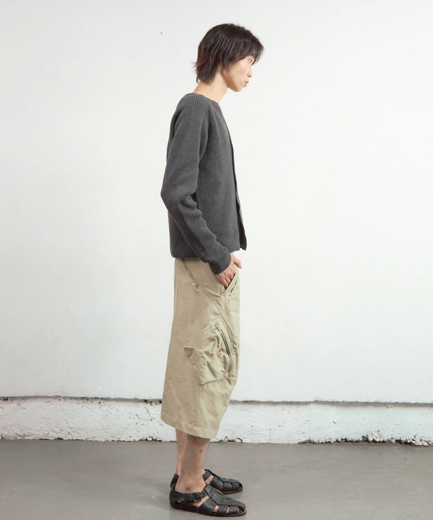 RIBBED CARDIGAN NVRFRGT