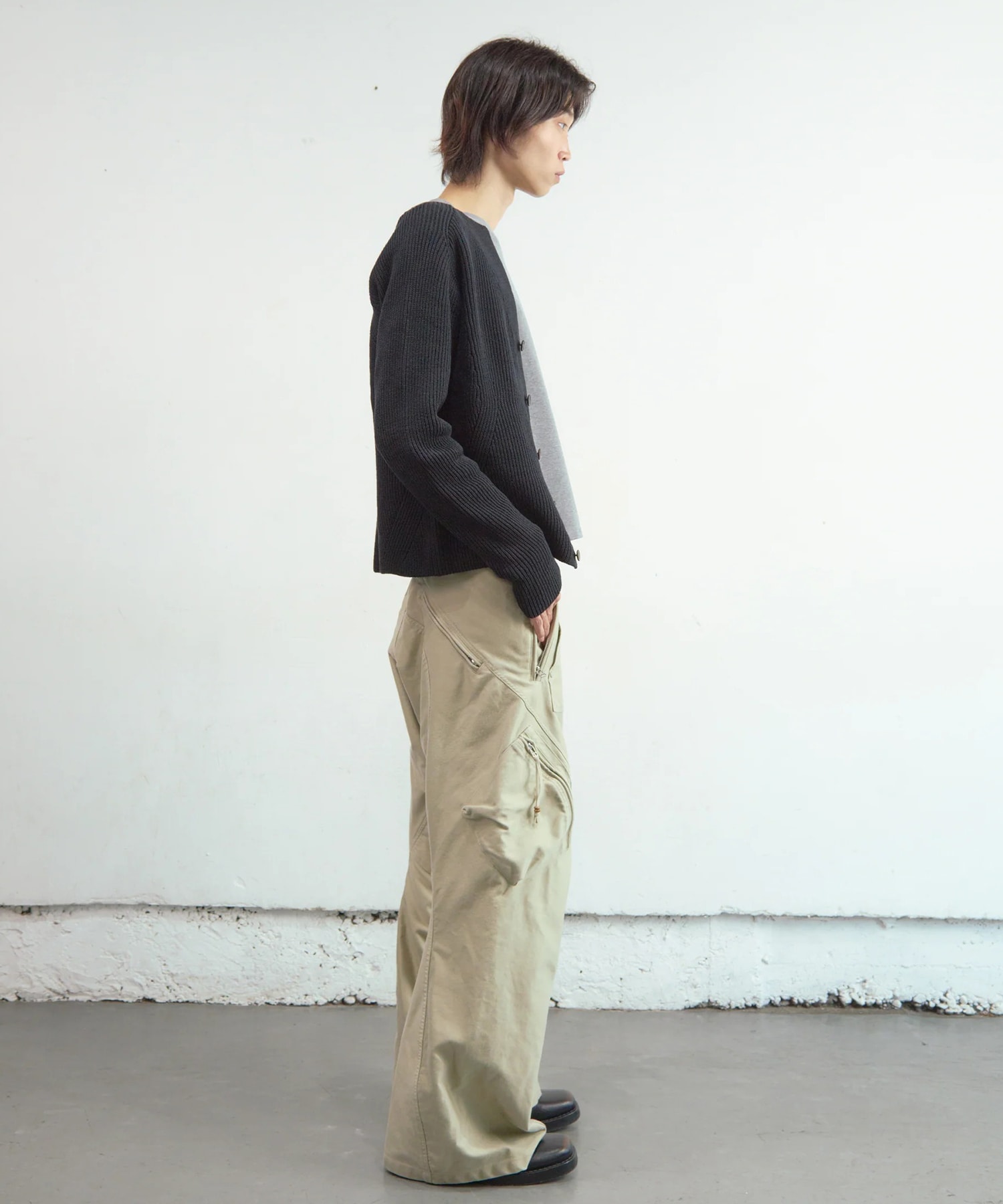 RIBBED CARDIGAN NVRFRGT