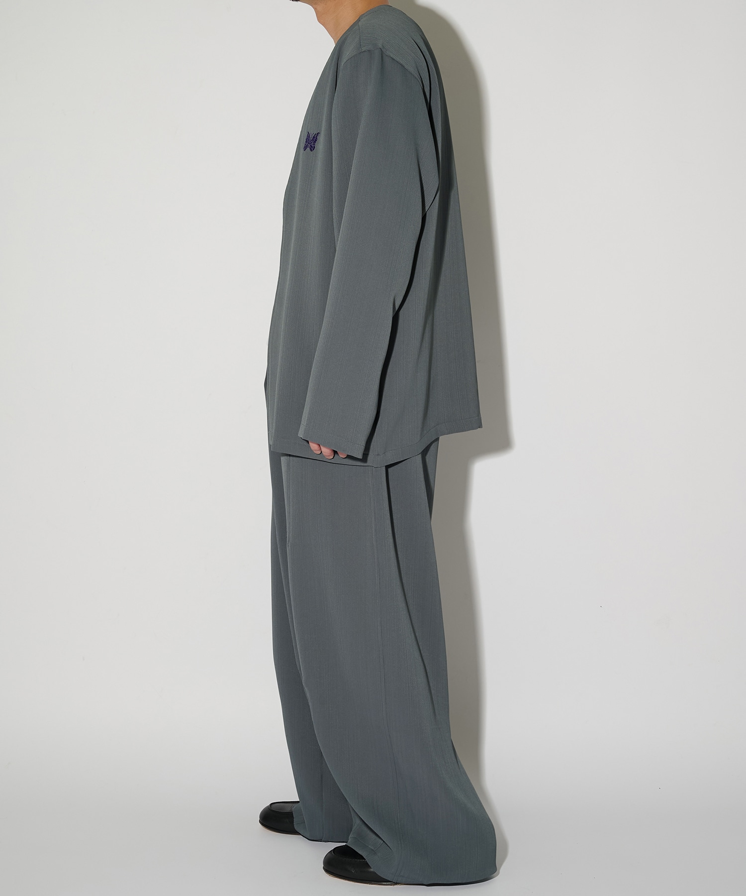 別注 Papillon Emb. Cardigan - Art Pique Pleats NEEDLES