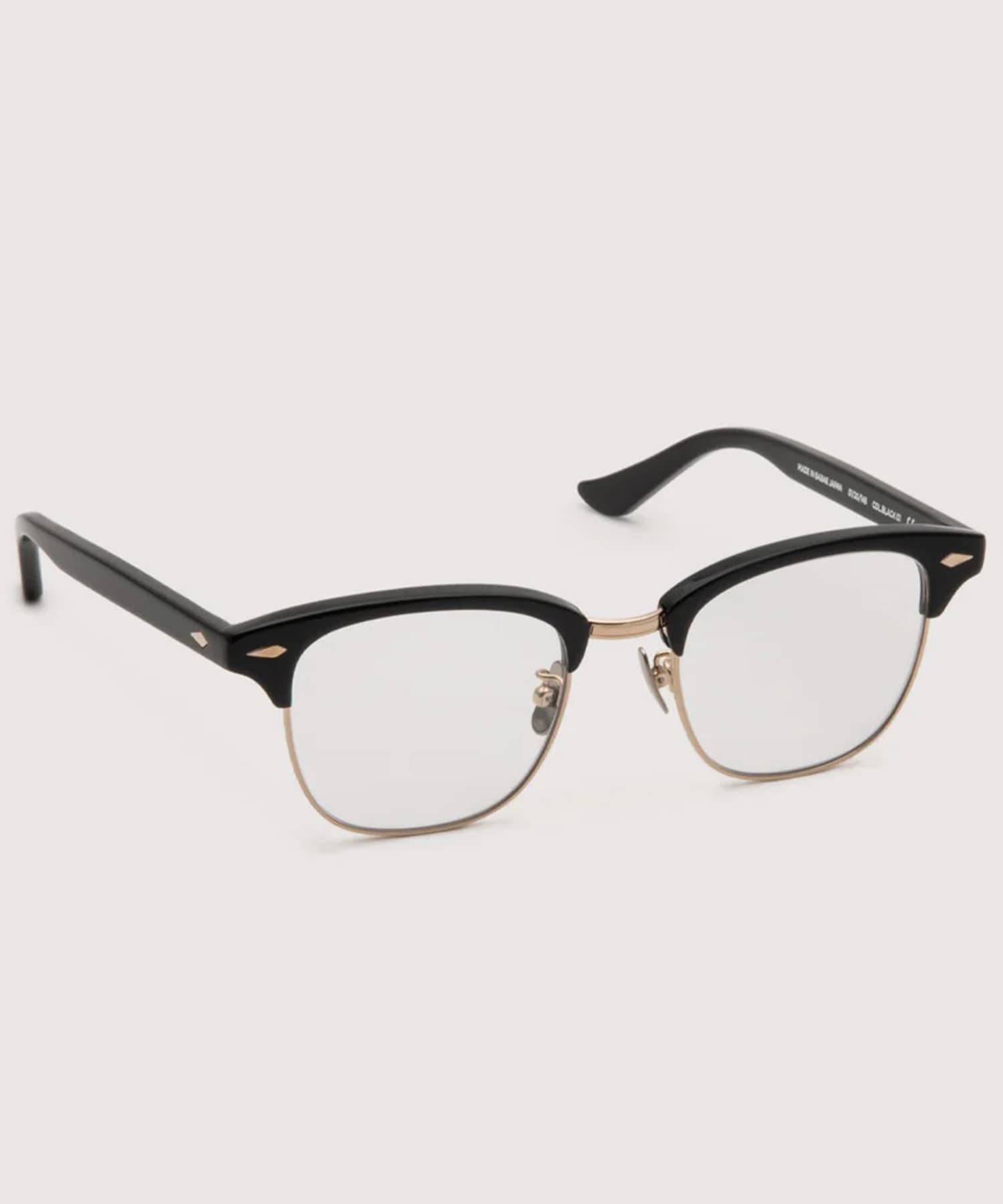 YUGEN #1 GLOSS BLACK & CHAMPAGNE GOLD × CLEAR to GREY NOCHINO OPTICAL