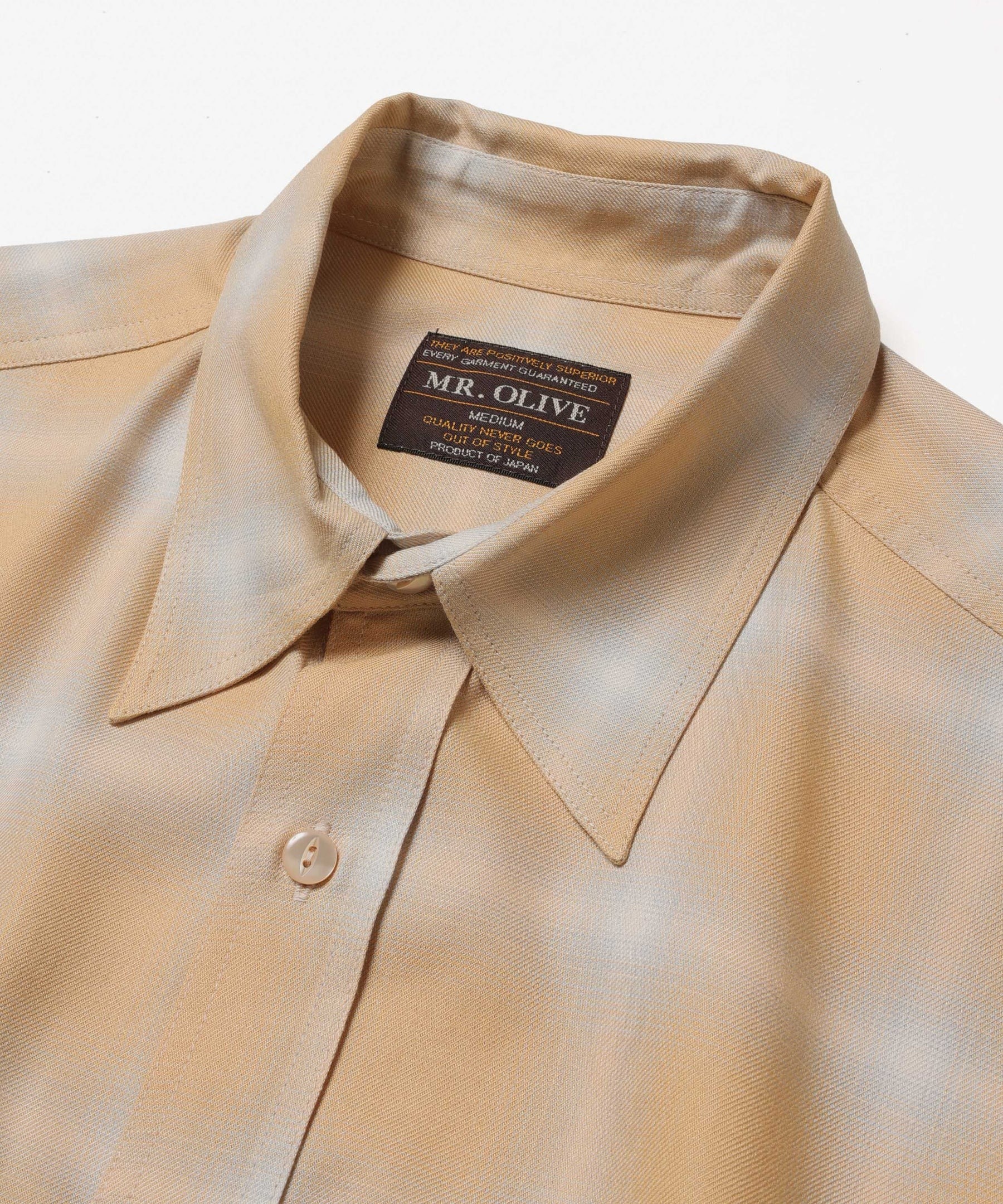RAYON OMBRE CHECK /WORK SHIRT MR.OLIVE