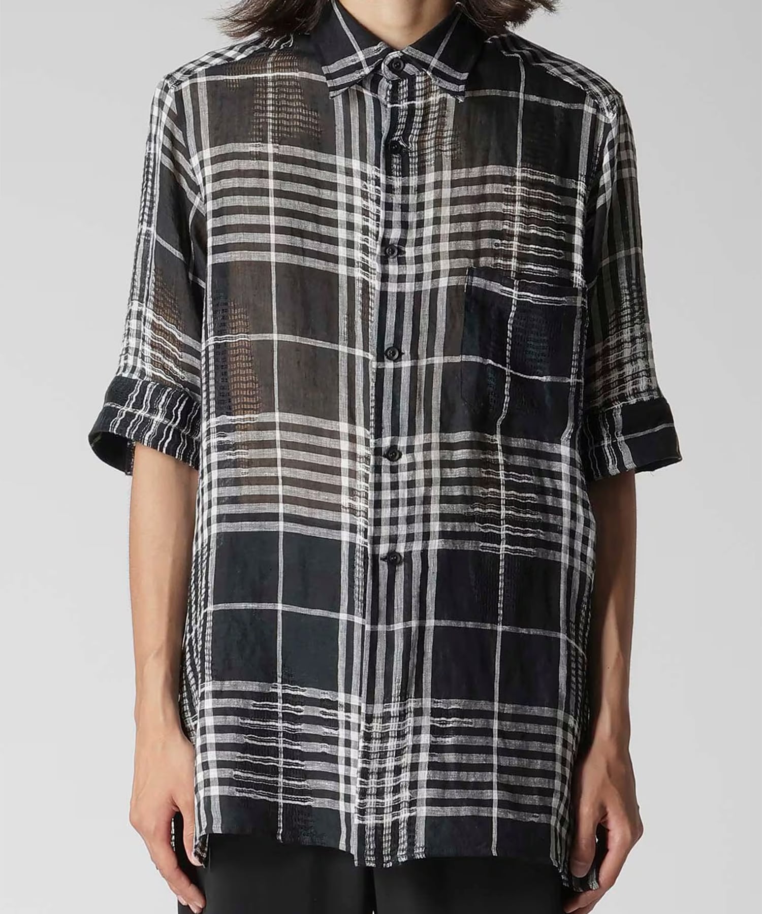 HK-B71-313 CHECK S/S SHIRT Yohji Yamamoto