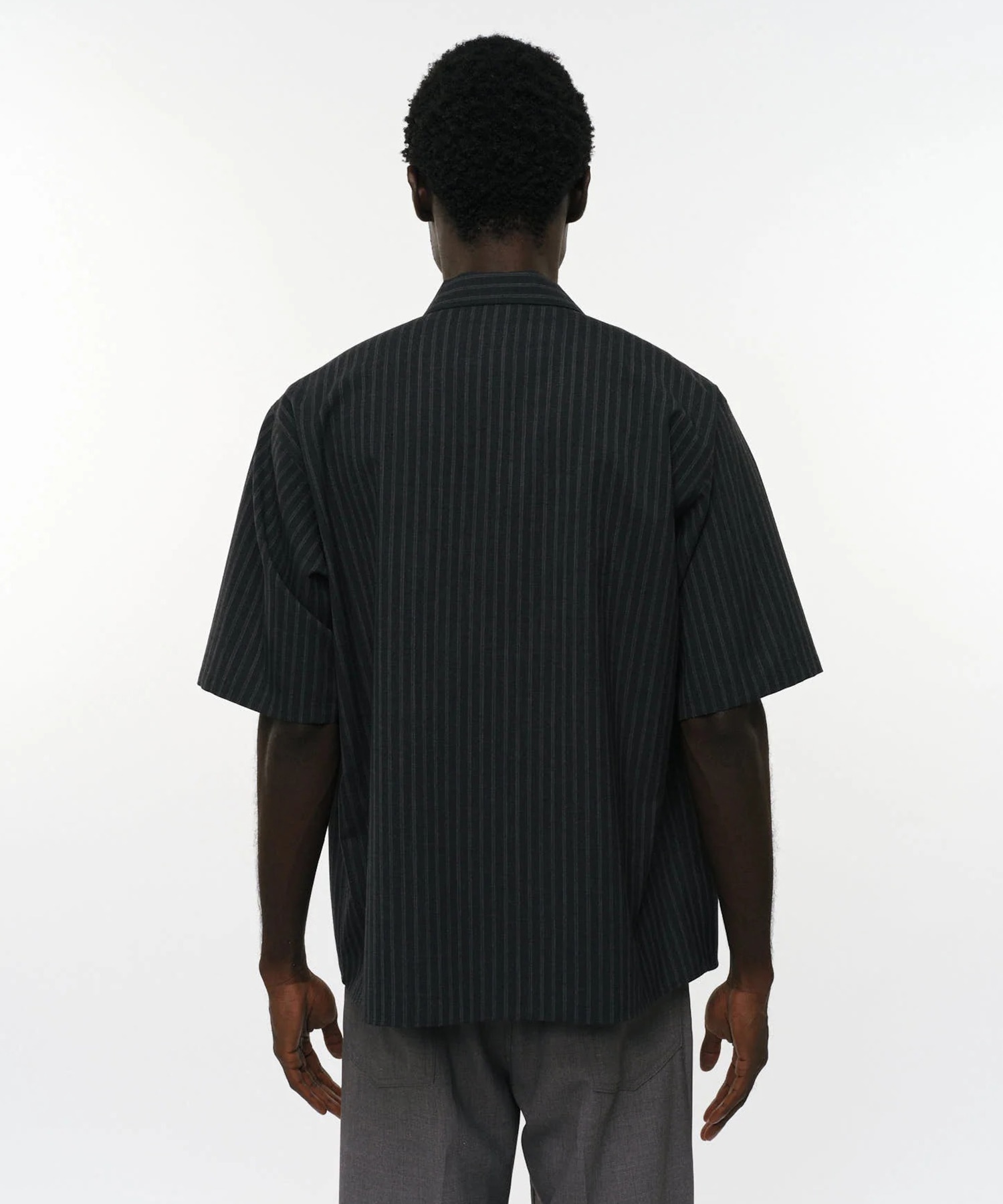 FLY FRONT OPEN COLLAR S/S SHIRT MARKAWARE/marka