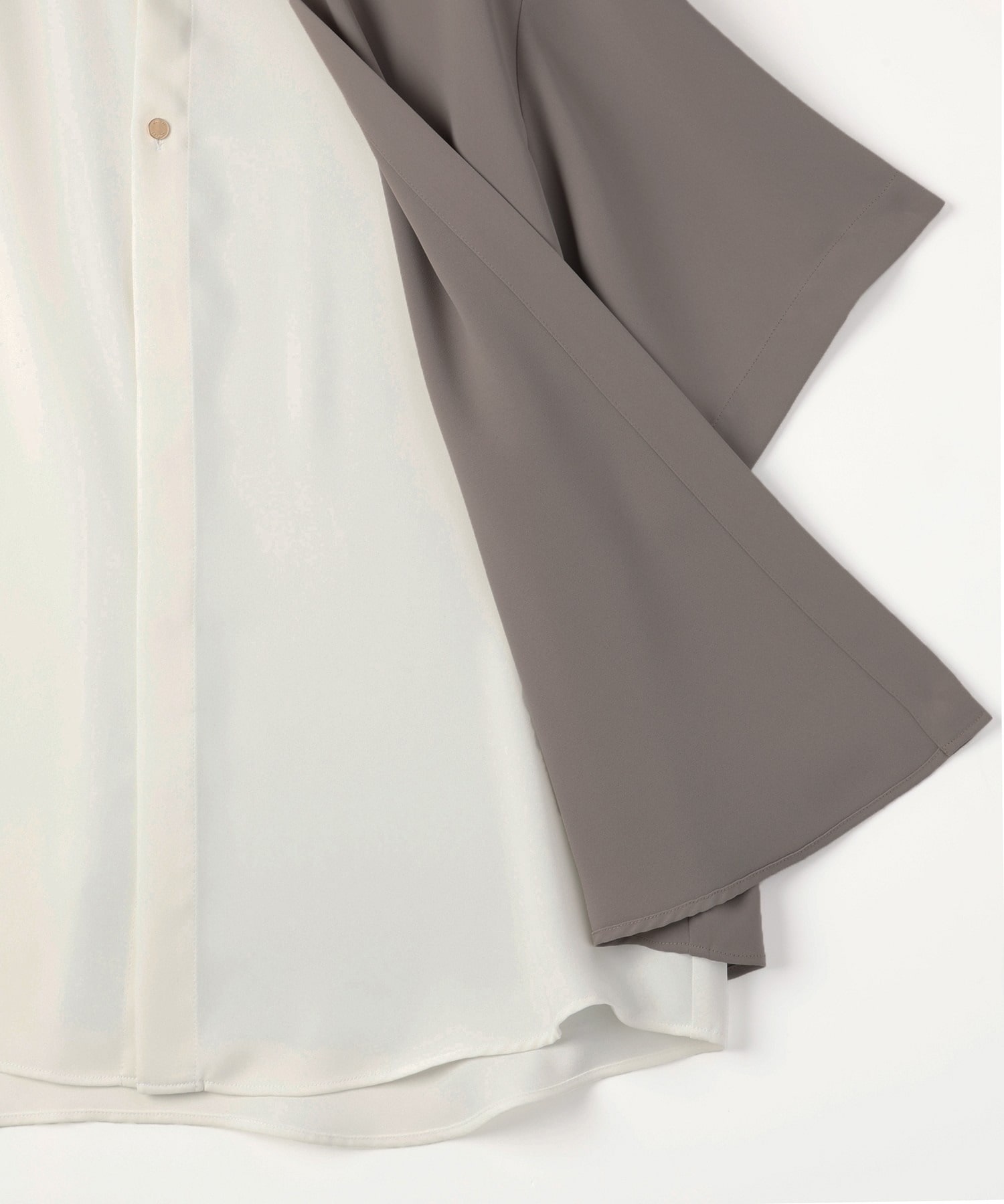 Double Cloth Layered Bi-Color Short Sleeve Shirt CULLNI