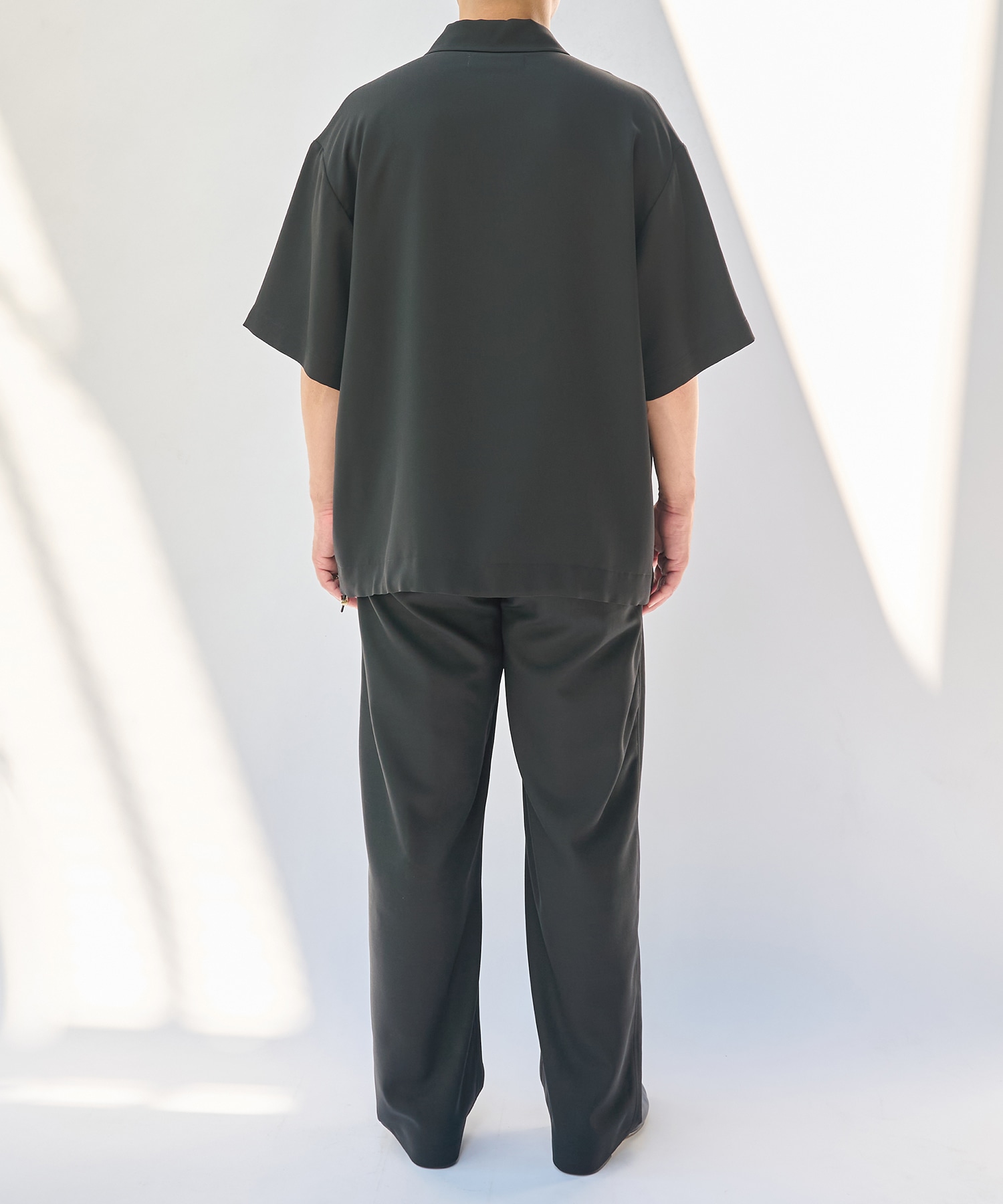 Dry Stretch Cloth Drawstring Short Sleeve Shirt CULLNI