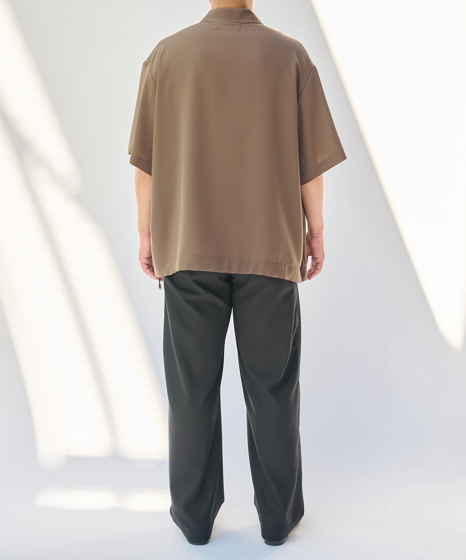 Dry Stretch Cloth Drawstring Short Sleeve Shirt CULLNI