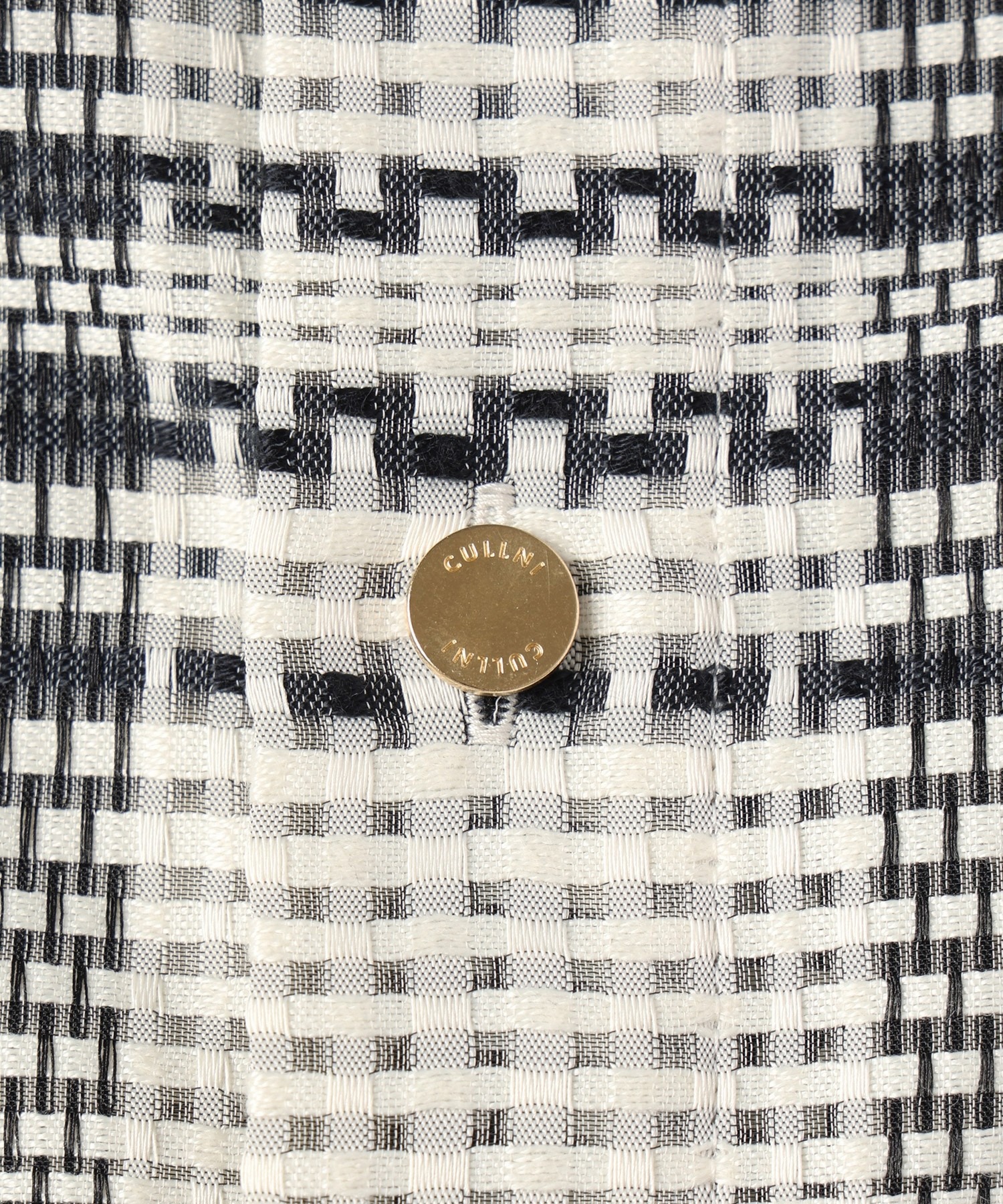 Sheer Tile Check Chin Tab Short Sleeve Shirt CULLNI