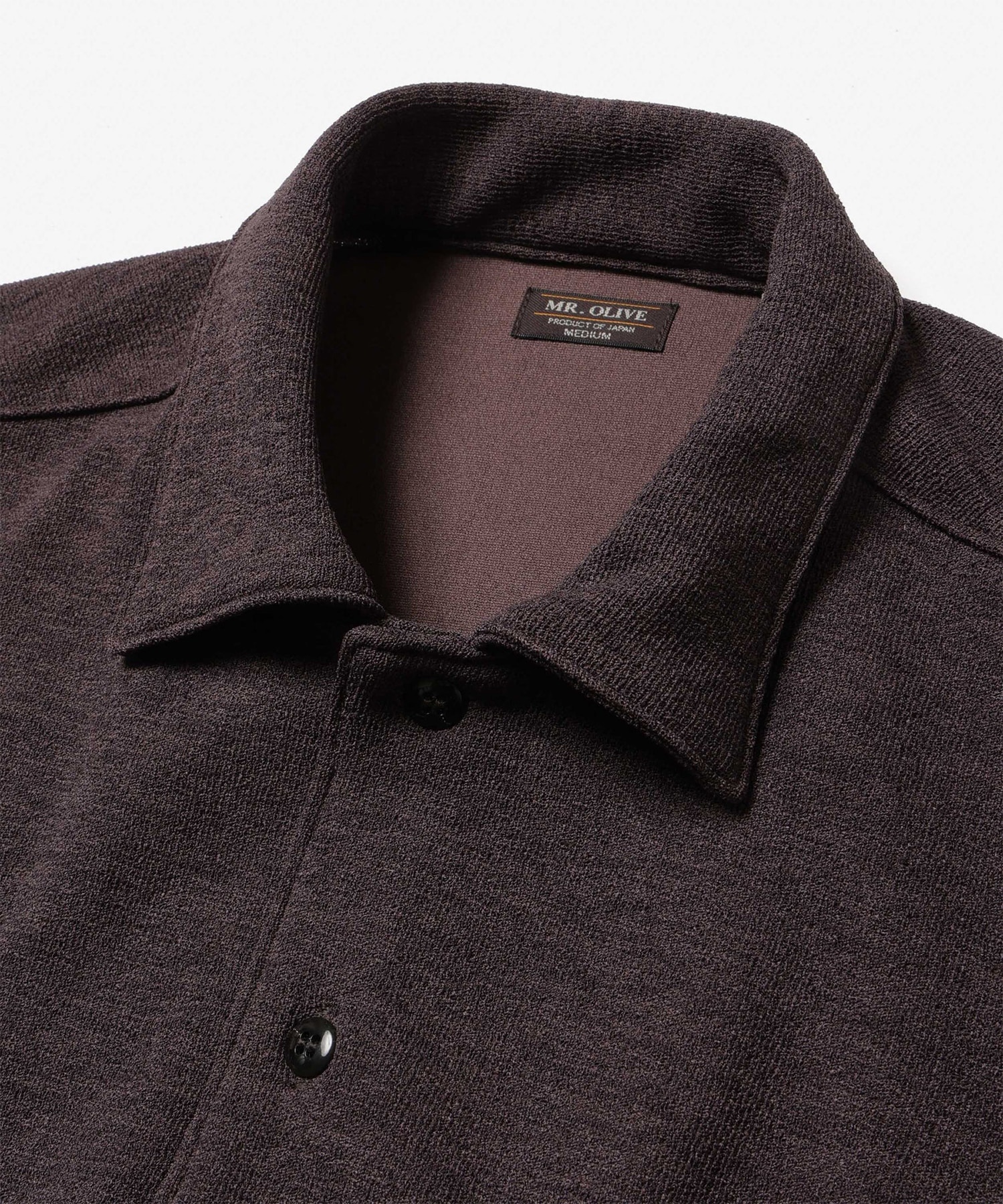 POLYESTER HEMP JERSEY  /SHORT/S SERVICE SHIRT MR.OLIVE