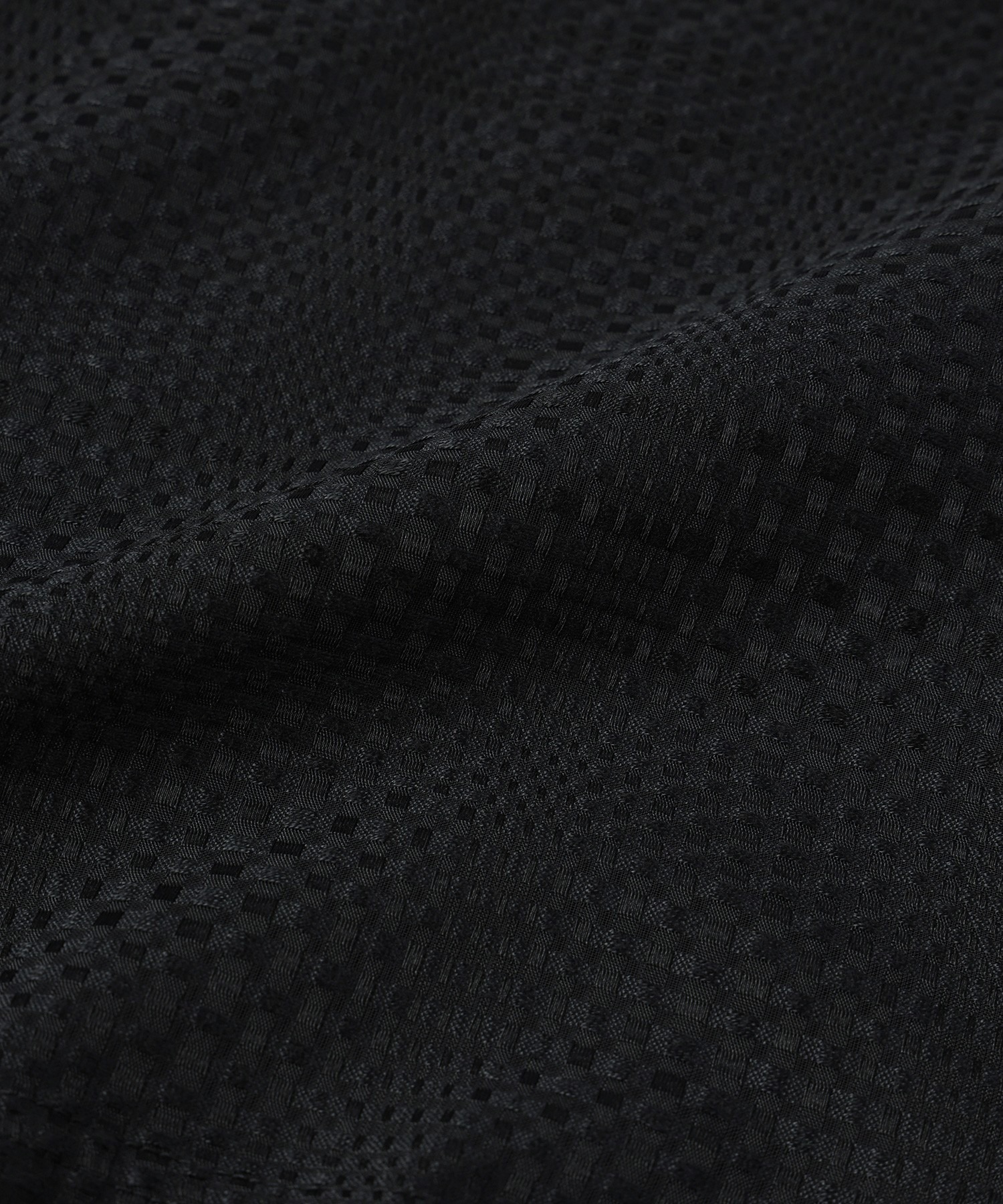 Sheer Tile Check Drawstring Short Sleeve Pullover CULLNI