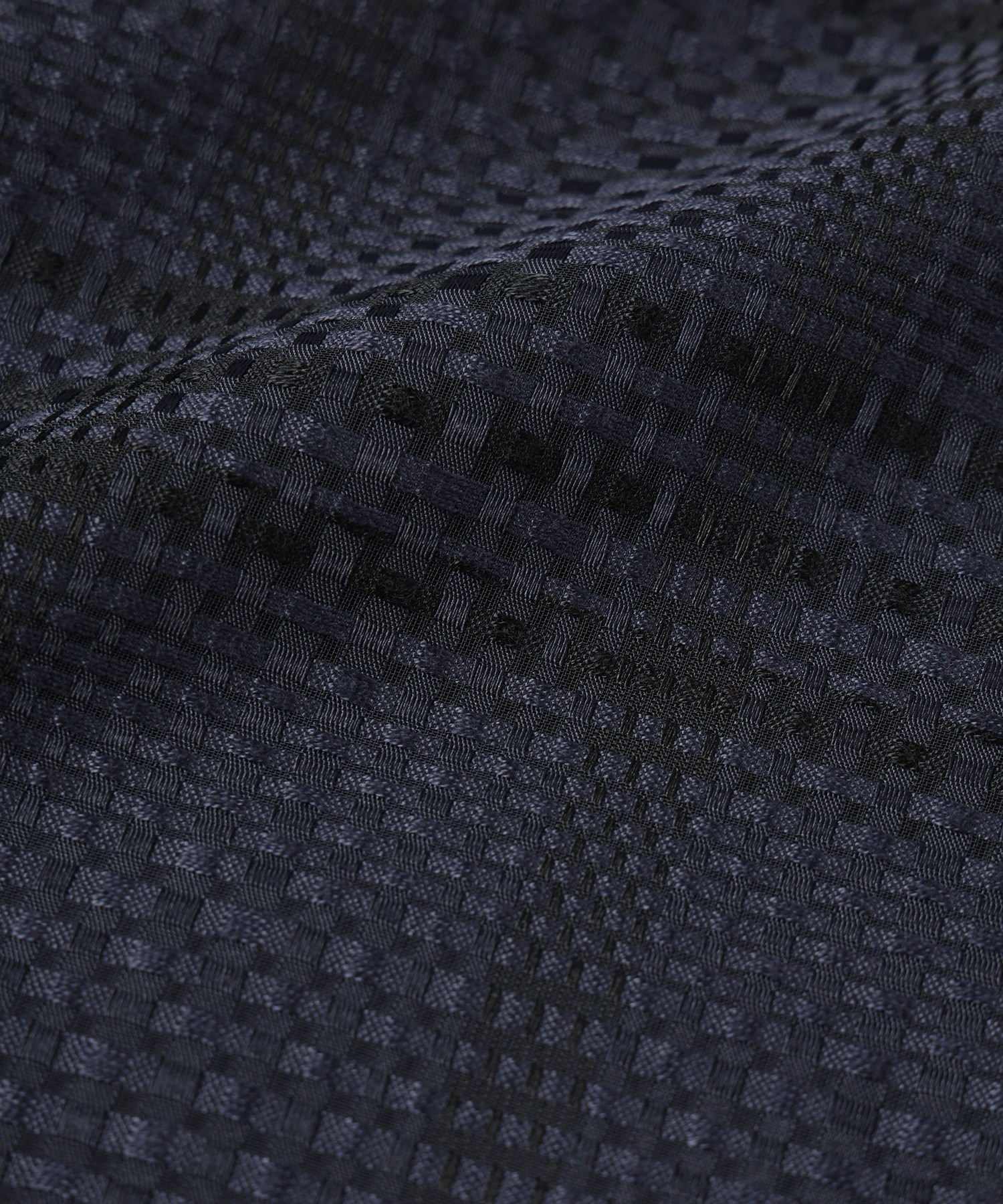 Sheer Tile Check Drawstring Short Sleeve Pullover CULLNI