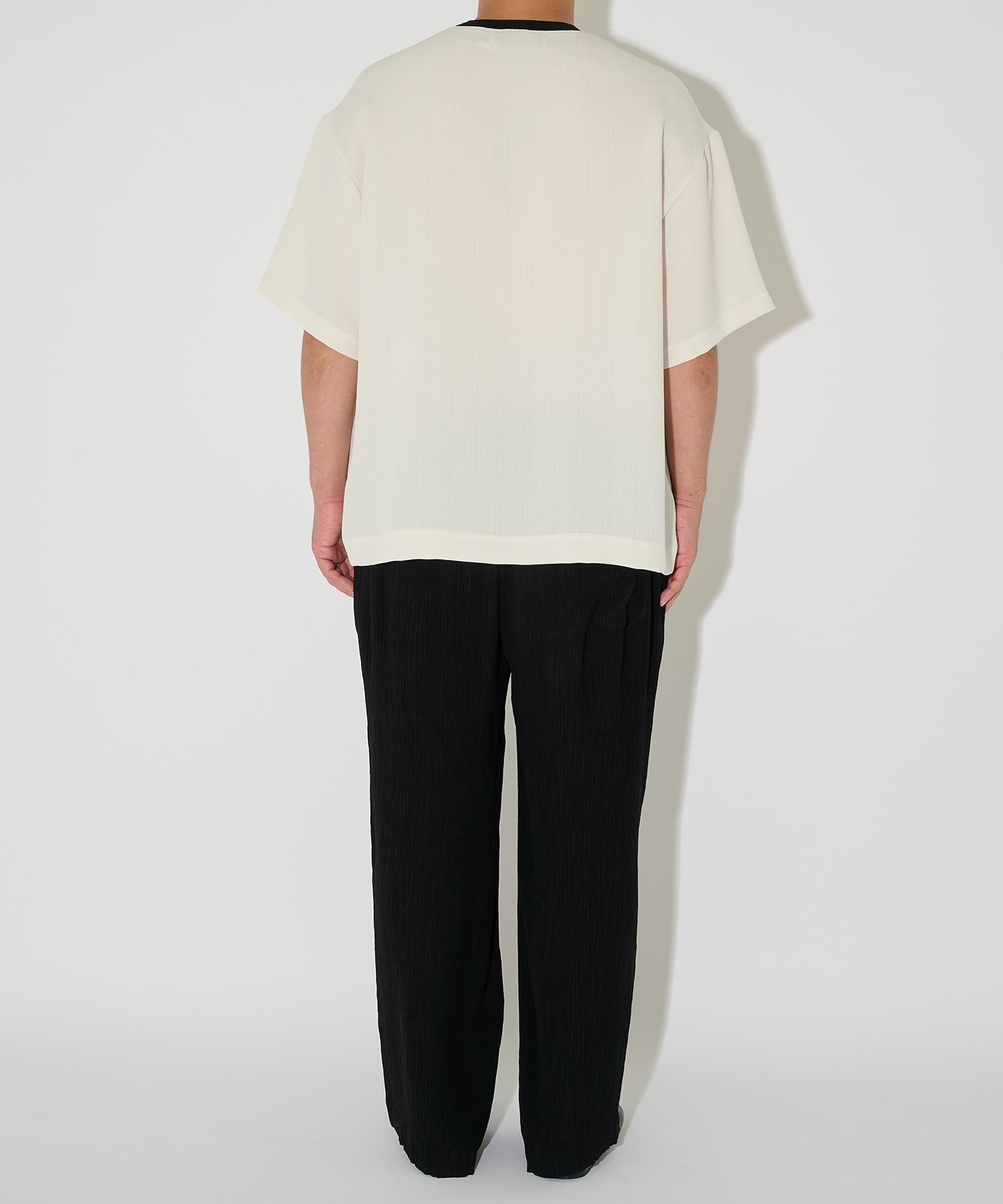 別注 Cord pique Leather Patch Short Sleeve Pullover CULLNI