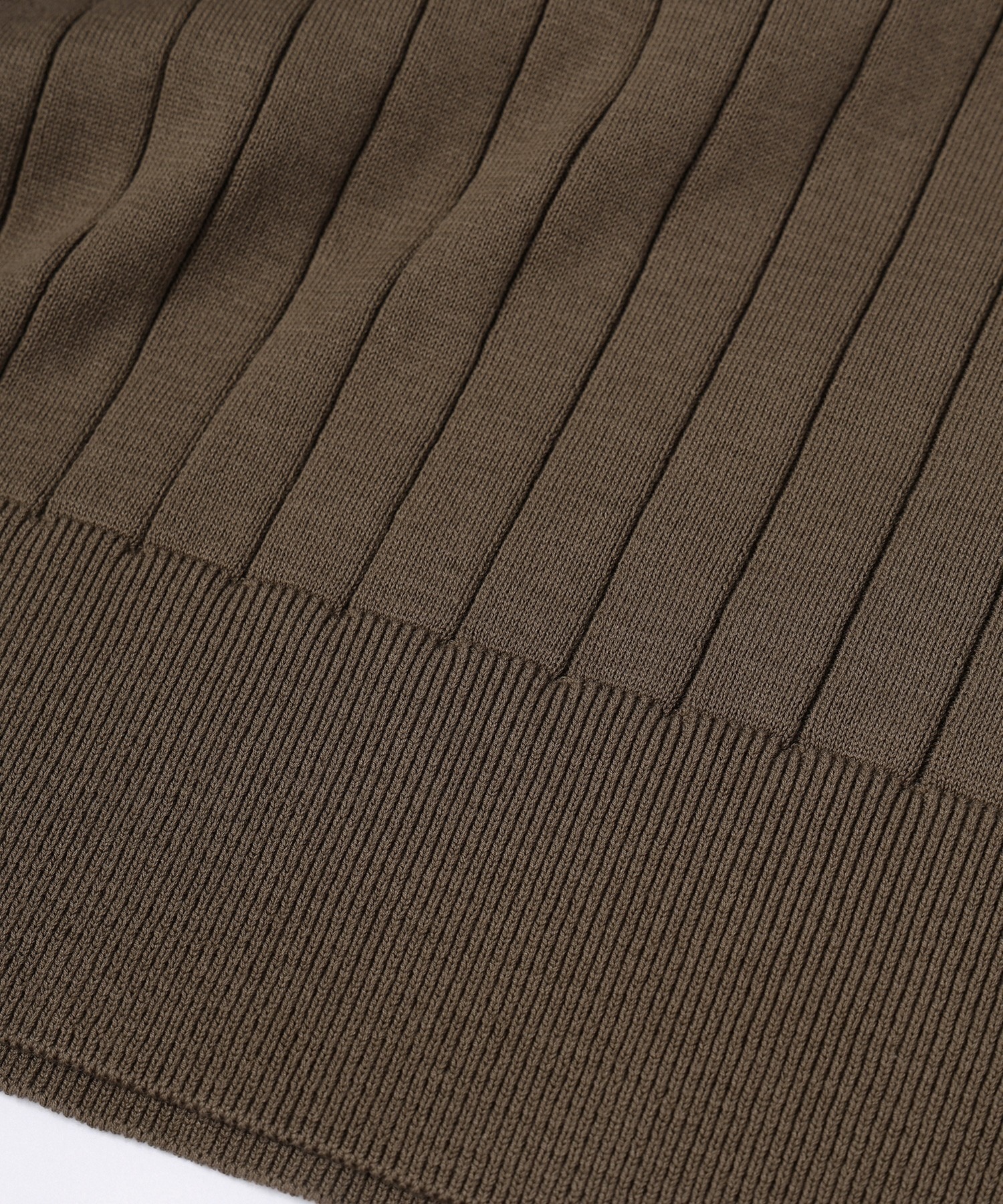 Wide Rib Skipper Collar Short Sleeve Knit CULLNI